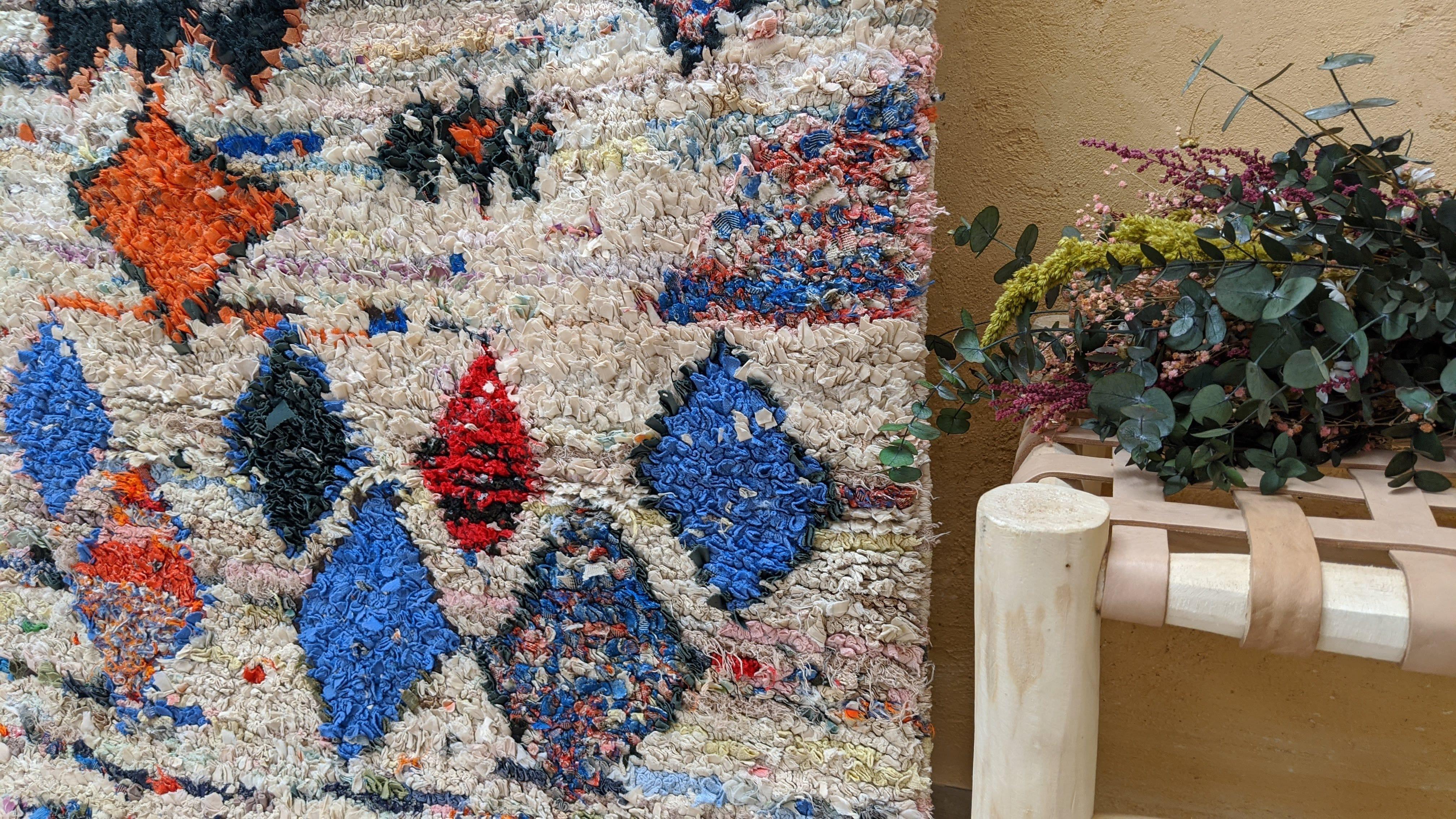 Vintage Boucherouite Rug - 165 x 110 cm || 5.41 x 3.61 feet - Image 2