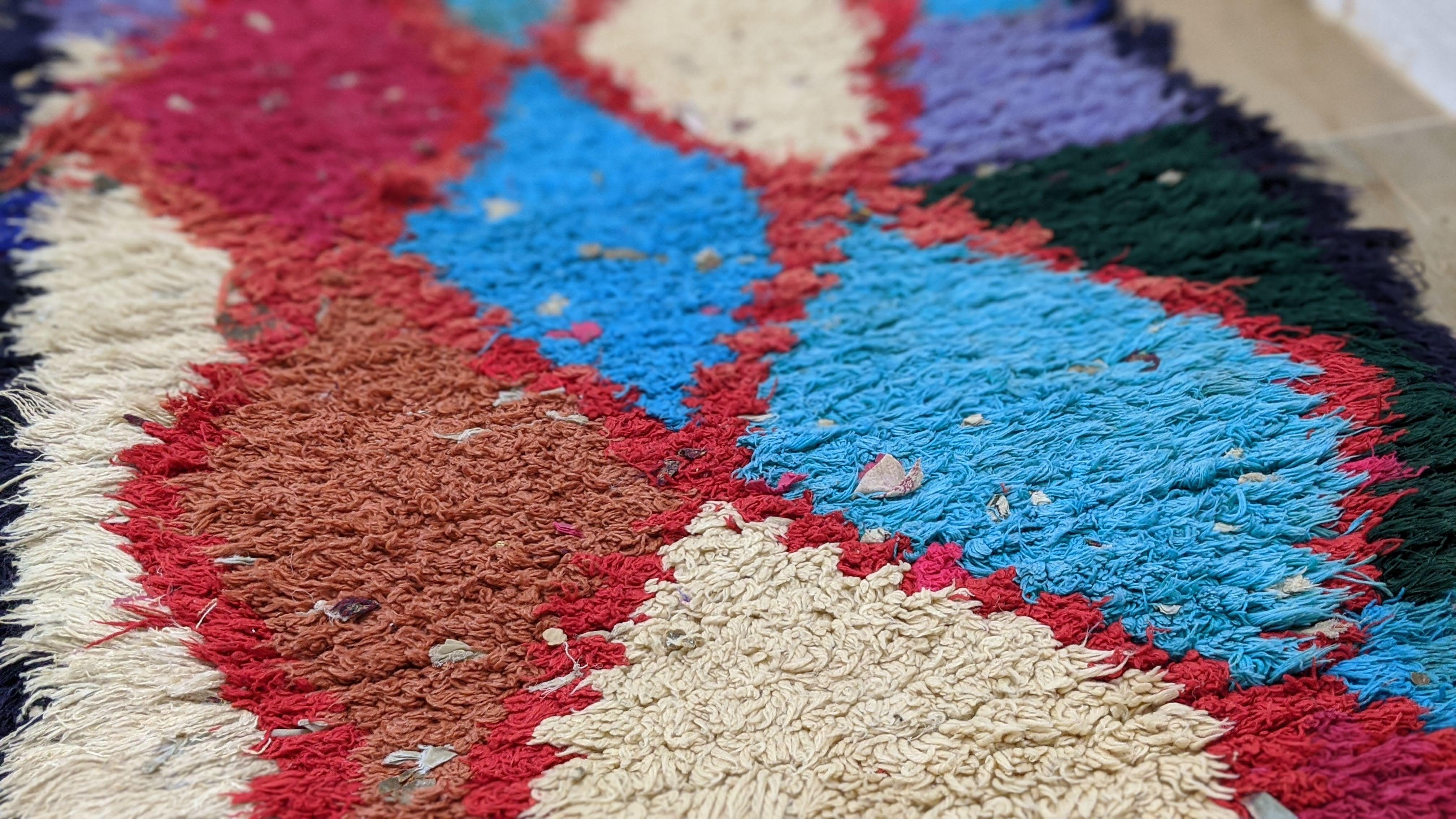 Vintage Boucherouite Rug - 165 x 75 cm || 5.41 x 2.46 feet - Image 3