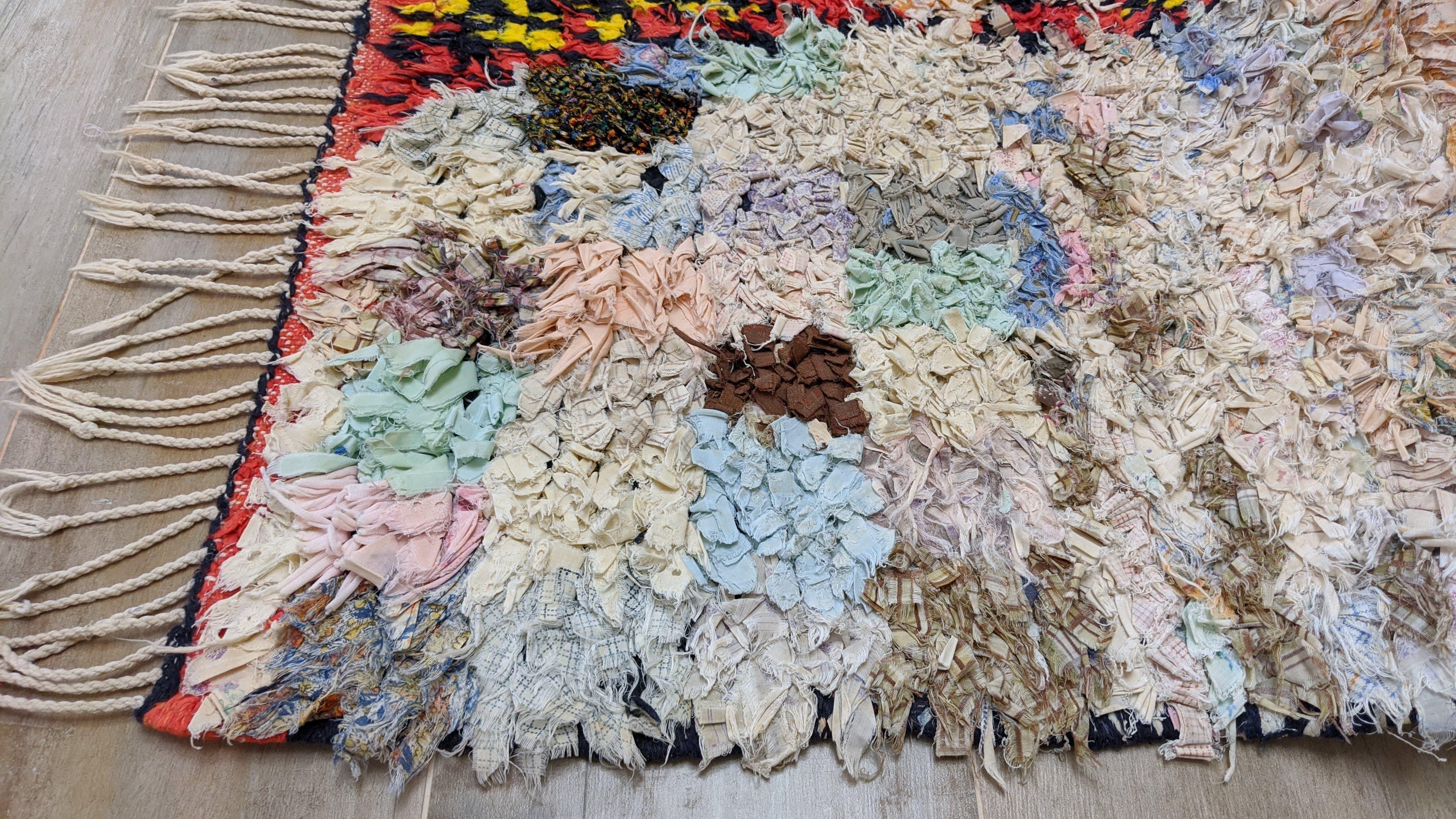 Vintage Boucherouite Rug - 165 x 85 cm || 5.41 x 2.79 feet - Image 3