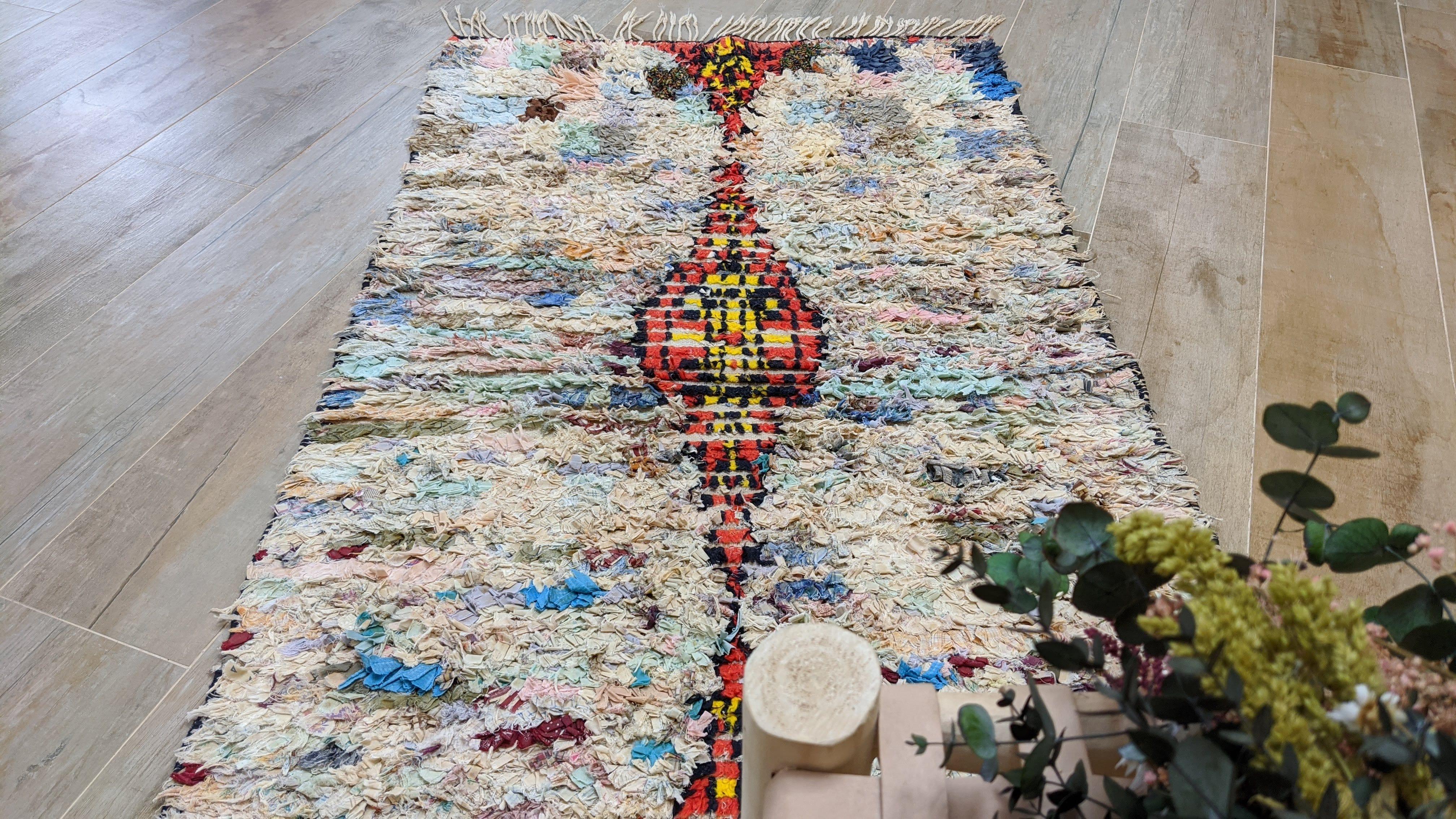 Vintage Boucherouite Rug - 165 x 85 cm || 5.41 x 2.79 feet - Image 6