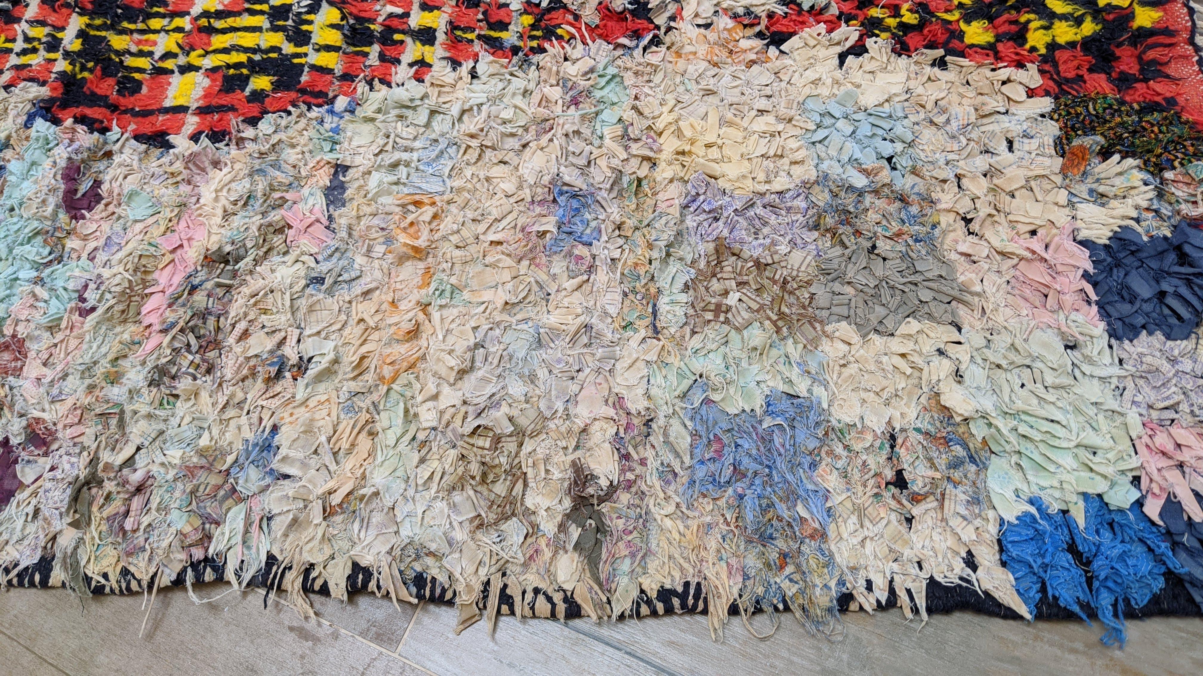 Vintage Boucherouite Rug - 165 x 85 cm || 5.41 x 2.79 feet - Image 7