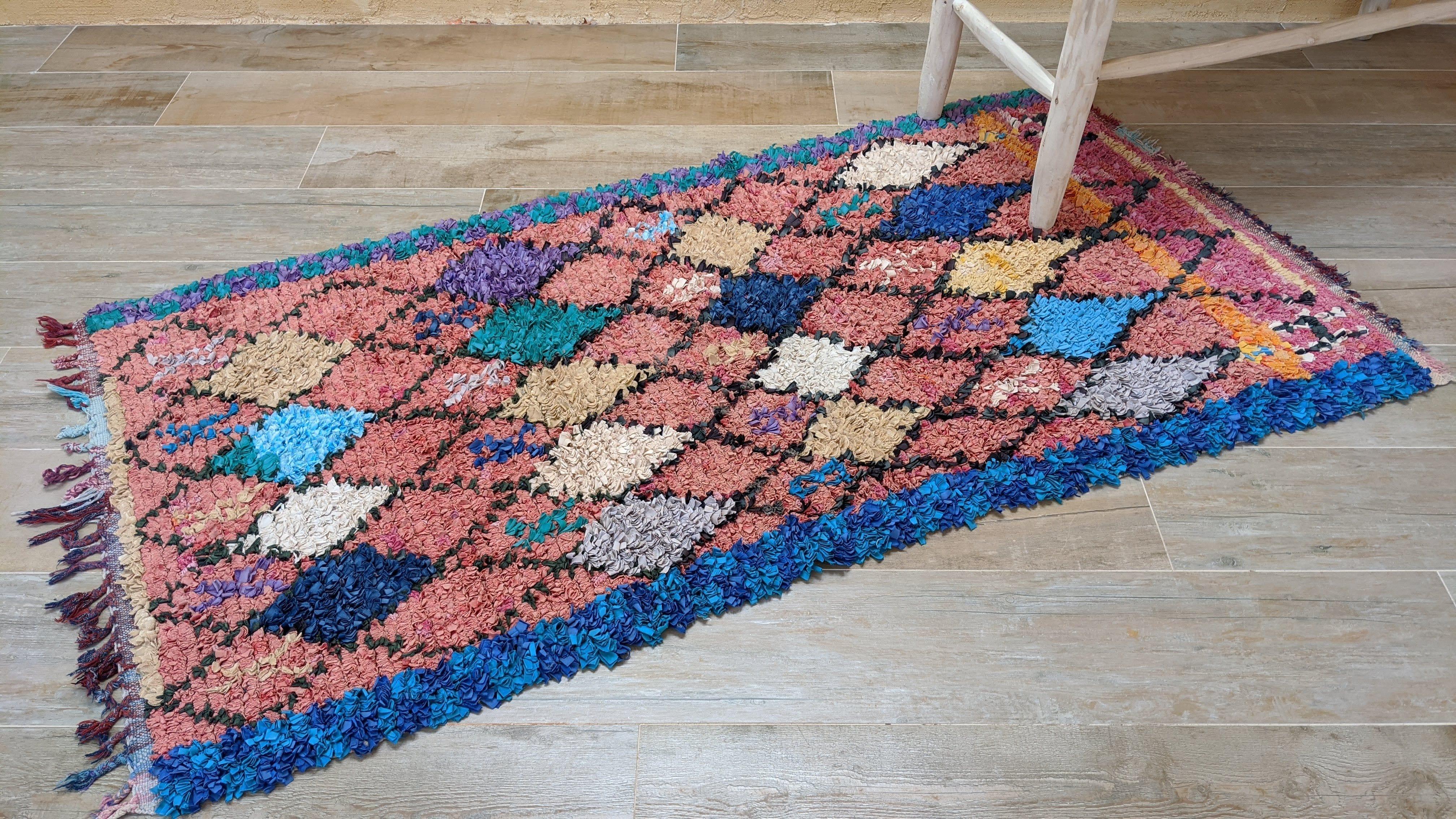 Vintage Boucherouite Rug - 170 x 85 cm || 5.58 x 2.79 feet - Image 4