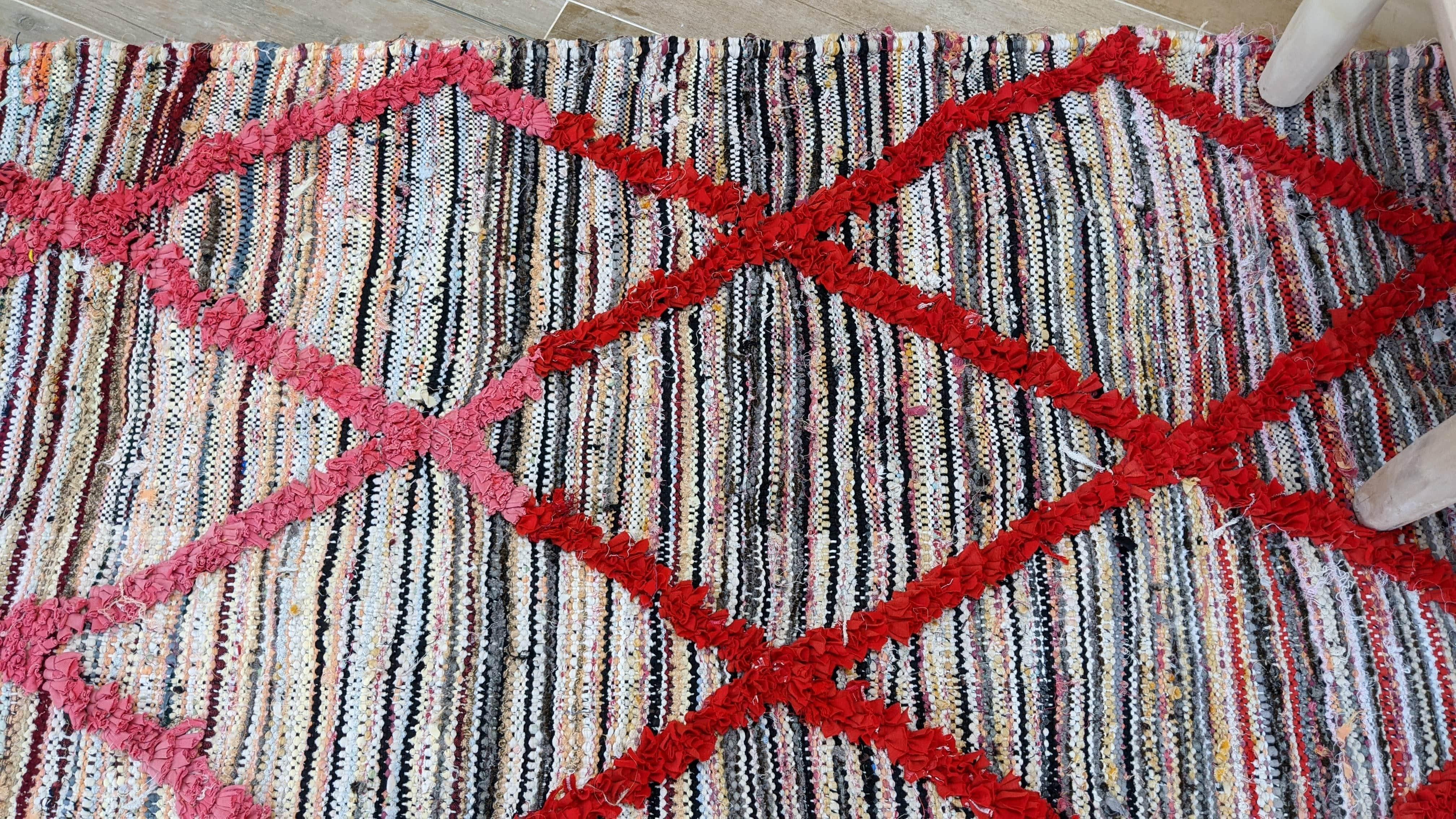 Vintage Boucherouite Rug - 175 x 110 cm || 5.74 x 3.61 feet - Image 6