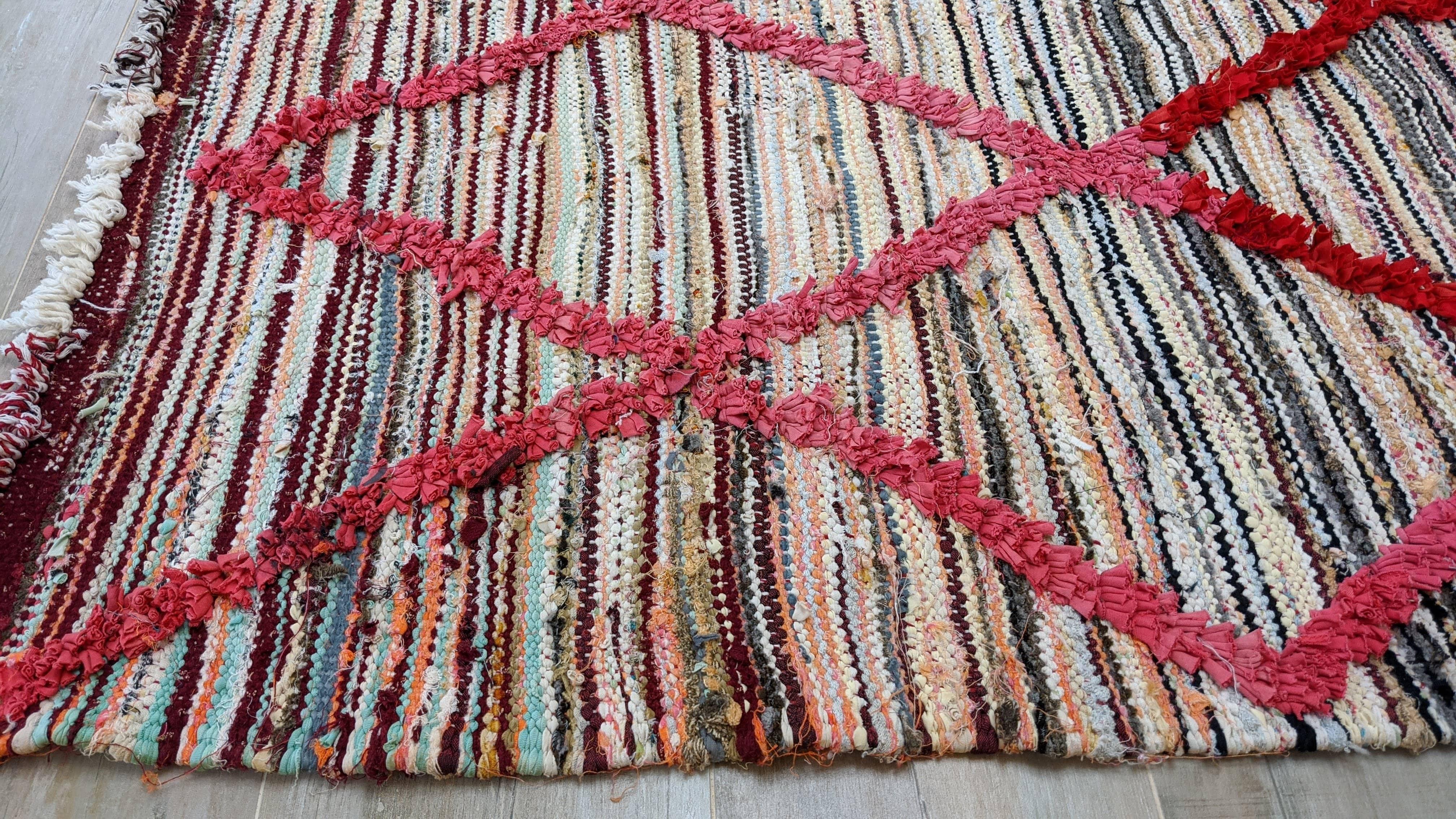Vintage Boucherouite Rug - 175 x 110 cm || 5.74 x 3.61 feet - Image 7