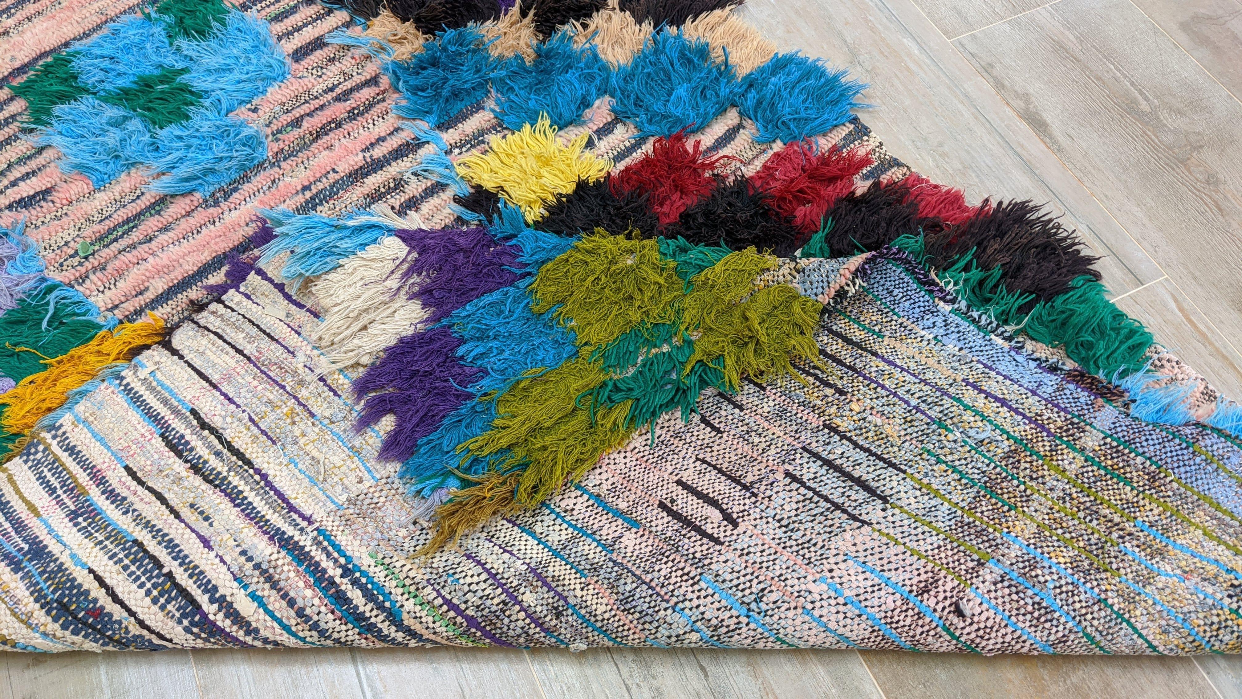 Vintage Boucherouite Rug - 180 x 90 cm || 5.91 x 2.95 feet - Image 9