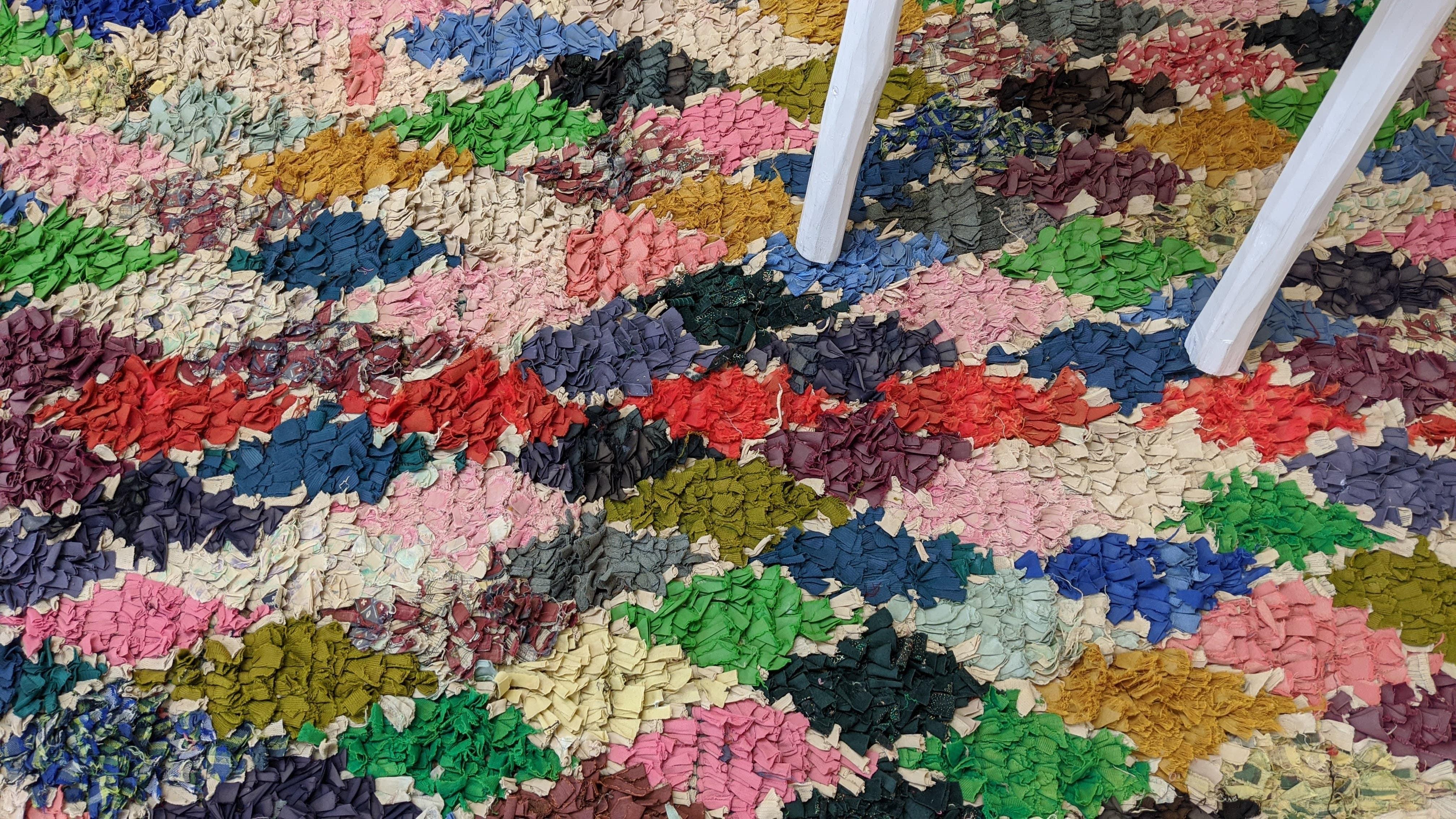 Vintage Boucherouite Rug - 185 x 130 cm || 6.07 x 4.27 feet - Image 4