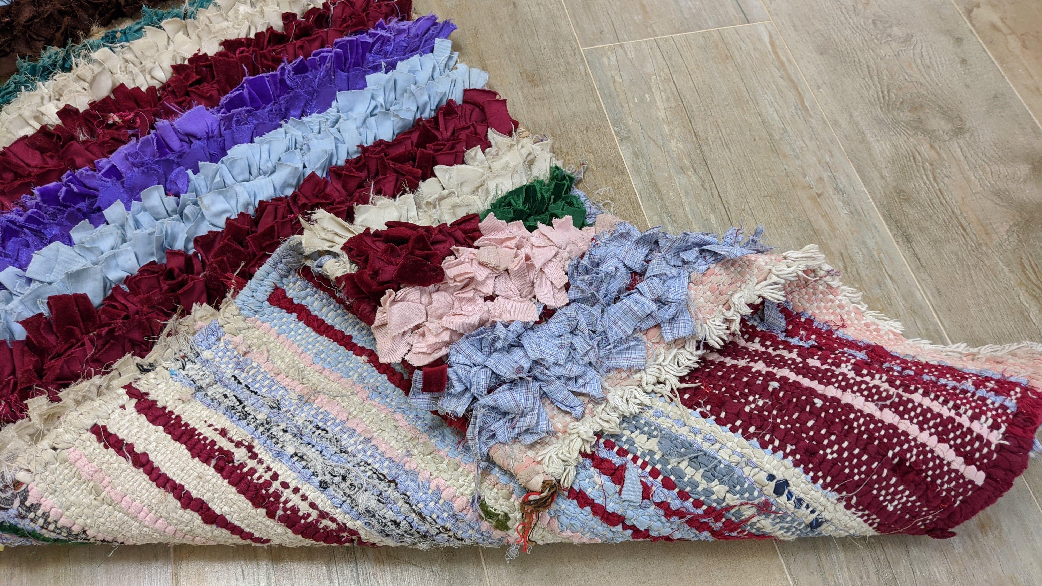 Vintage Boucherouite Rug - 185 x 50 cm || 6.07 x 1.64 feet - Image 9