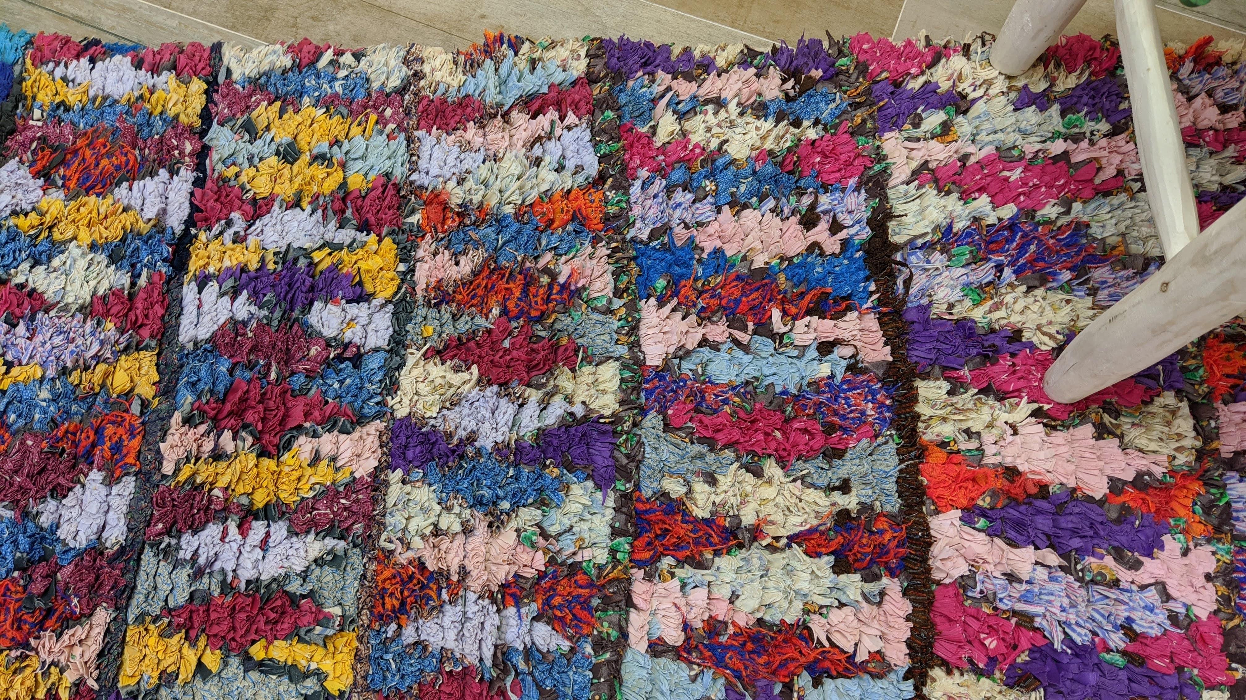 Vintage Boucherouite Rug - 185 x 90 cm || 6.07 x 2.95 feet - Image 5