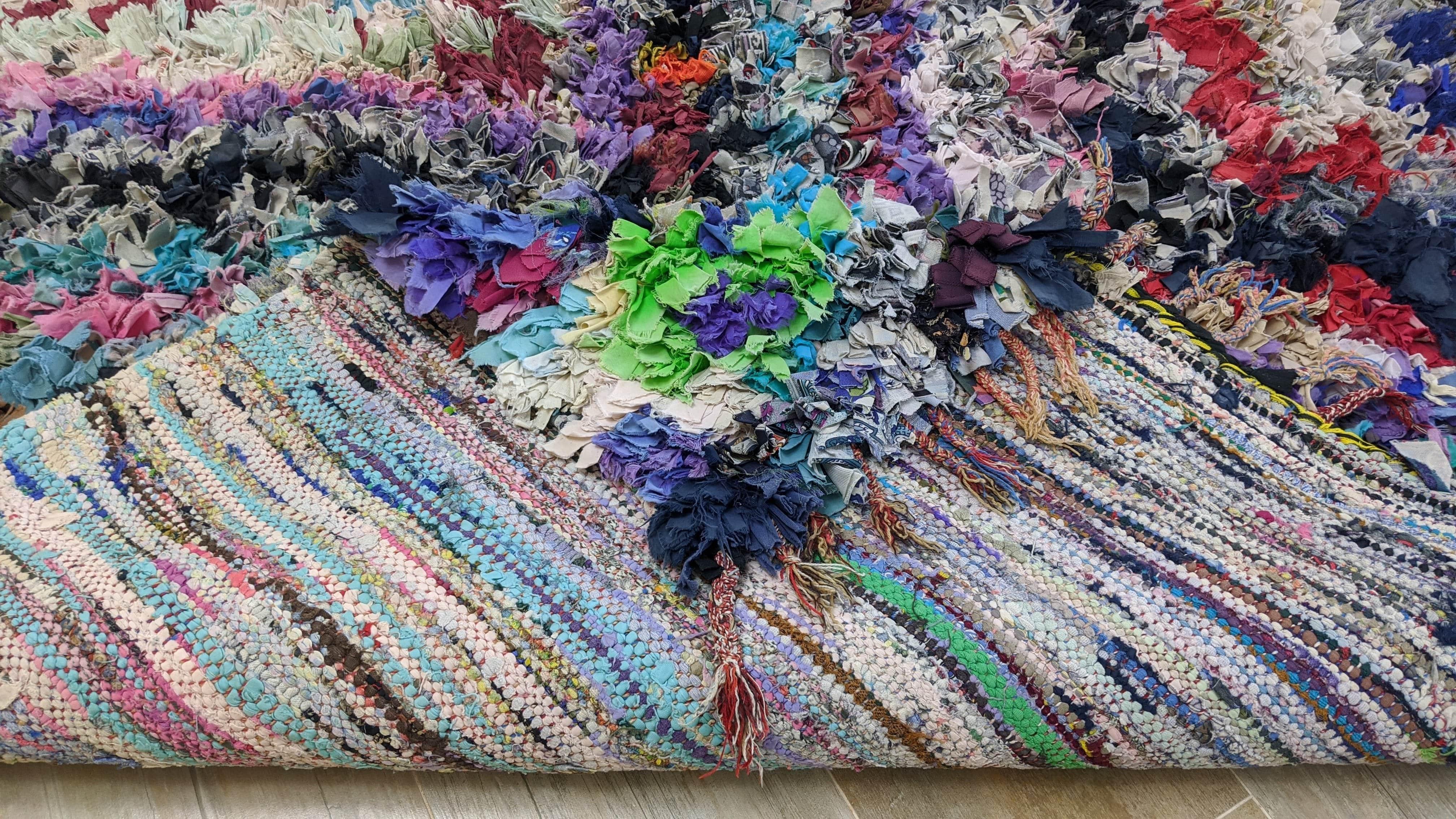 Vintage Boucherouite Rug - 200 x 145 cm || 6.56 x 4.76 feet - Image 8