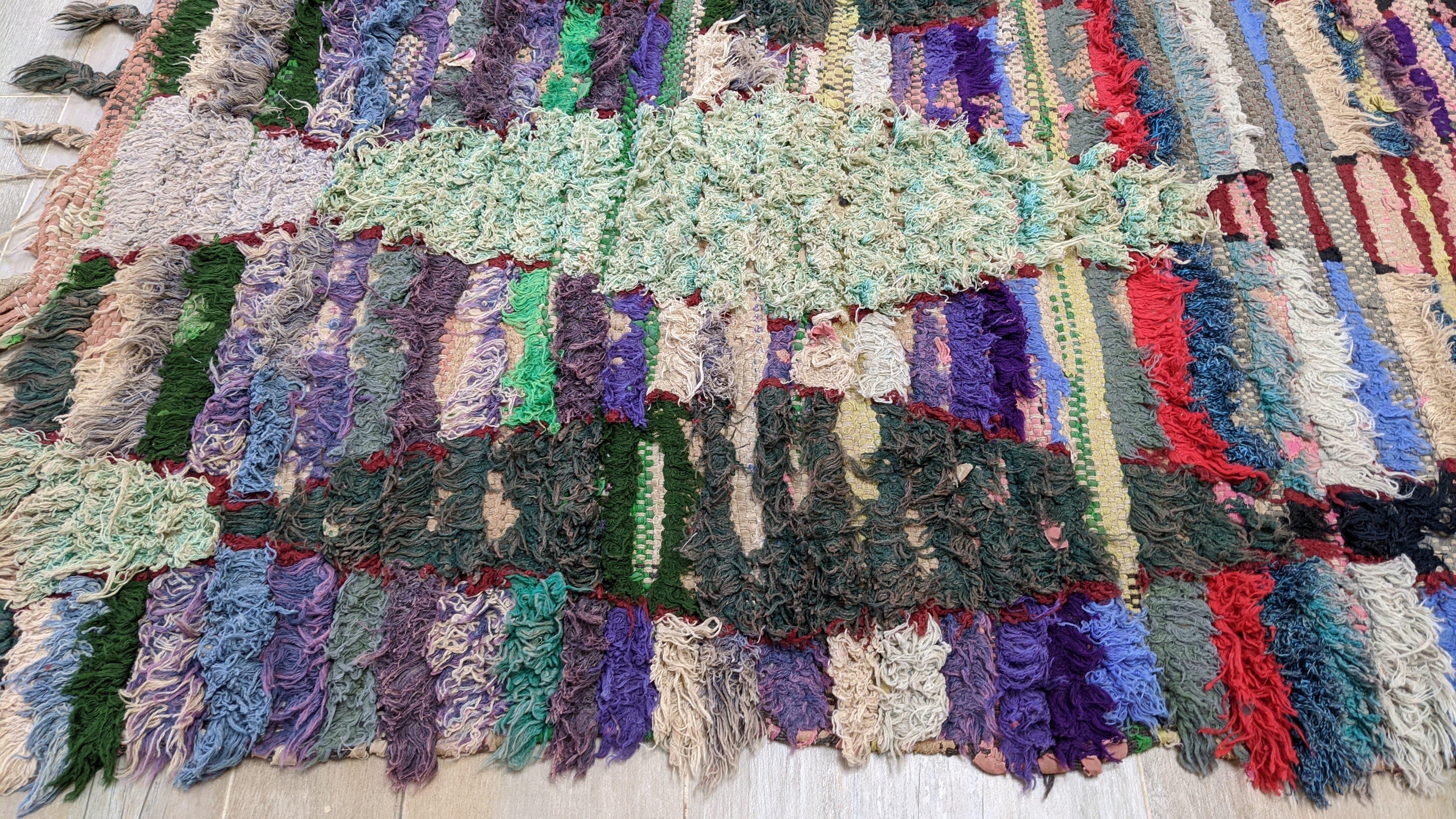 Vintage Boucherouite Rug - 200 x 70 cm || 6.56 x 2.3 feet - Image 3