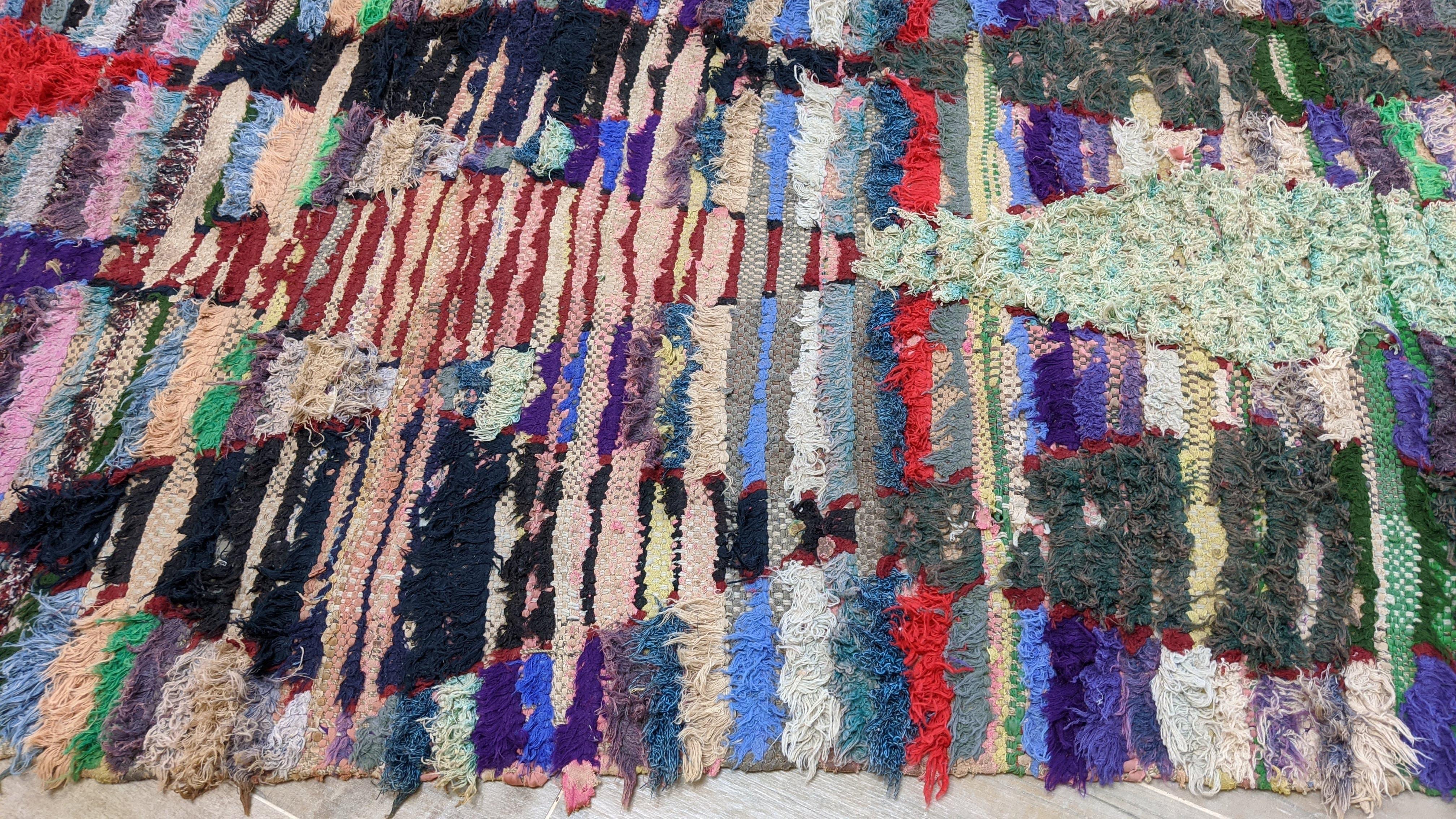Vintage Boucherouite Rug - 200 x 70 cm || 6.56 x 2.3 feet - Image 7