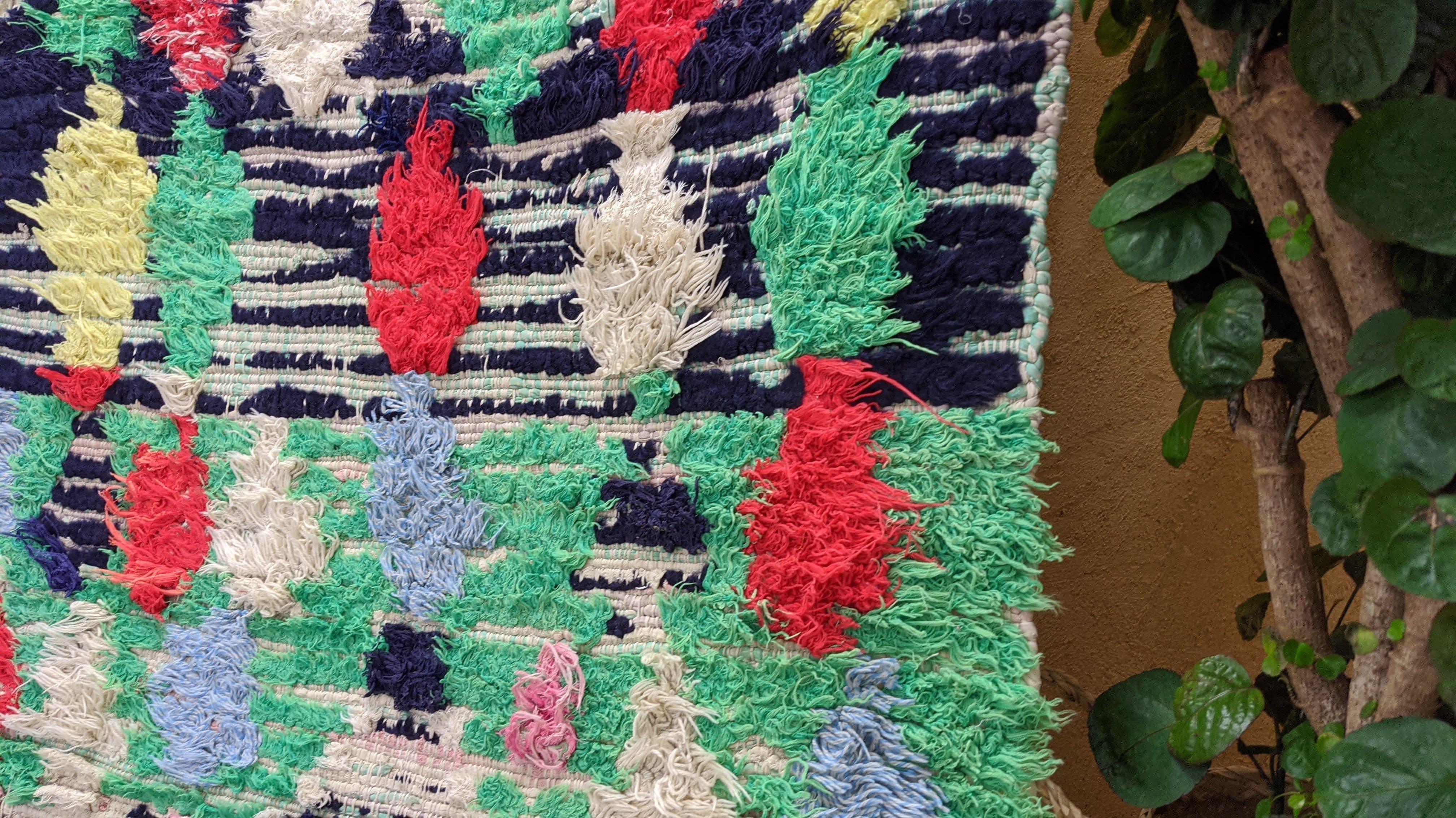 Vintage Boucherouite Rug - 200 x 85 cm || 6.56 x 2.79 feet - Image 2