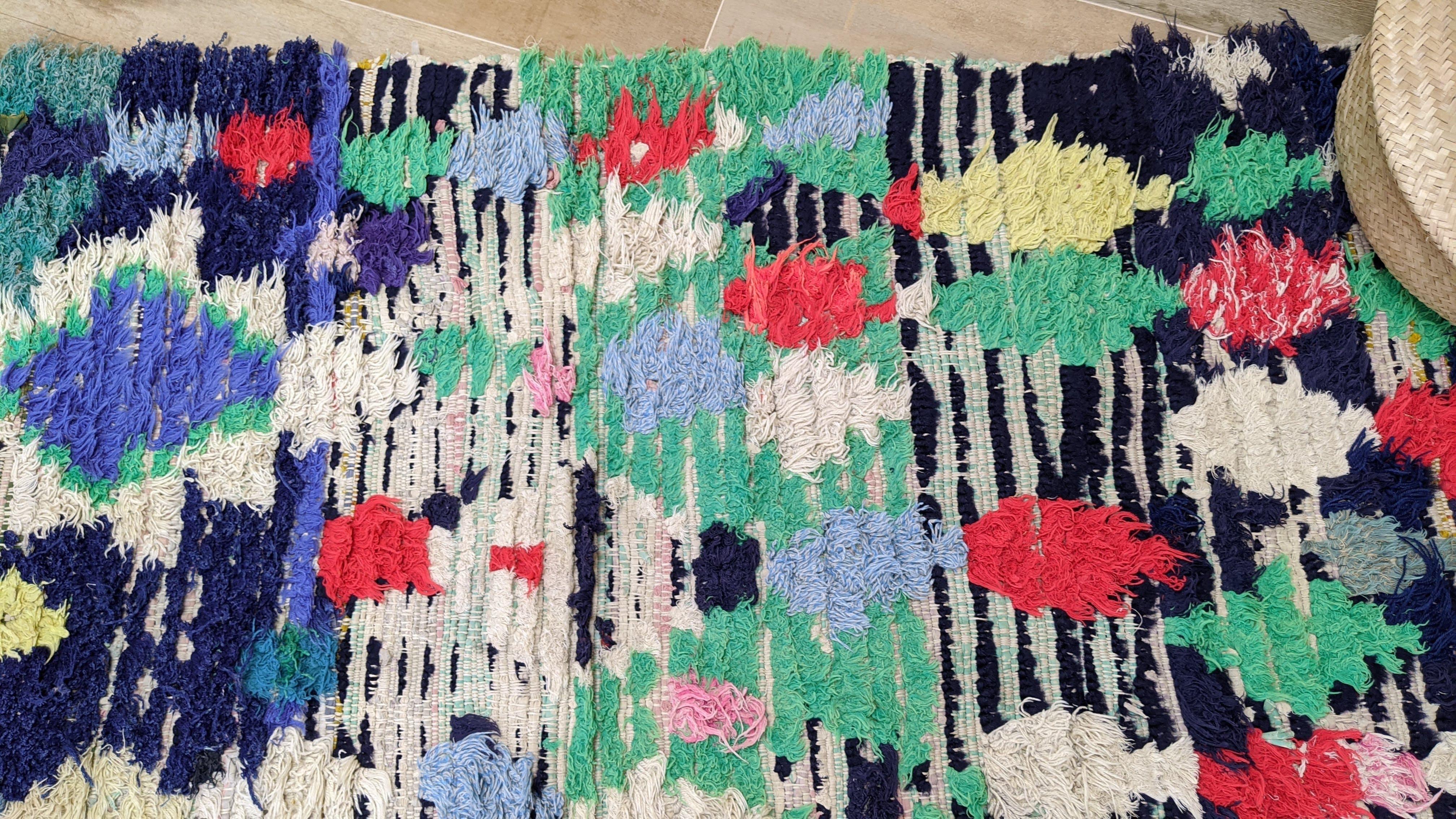 Vintage Boucherouite Rug - 200 x 85 cm || 6.56 x 2.79 feet - Image 5