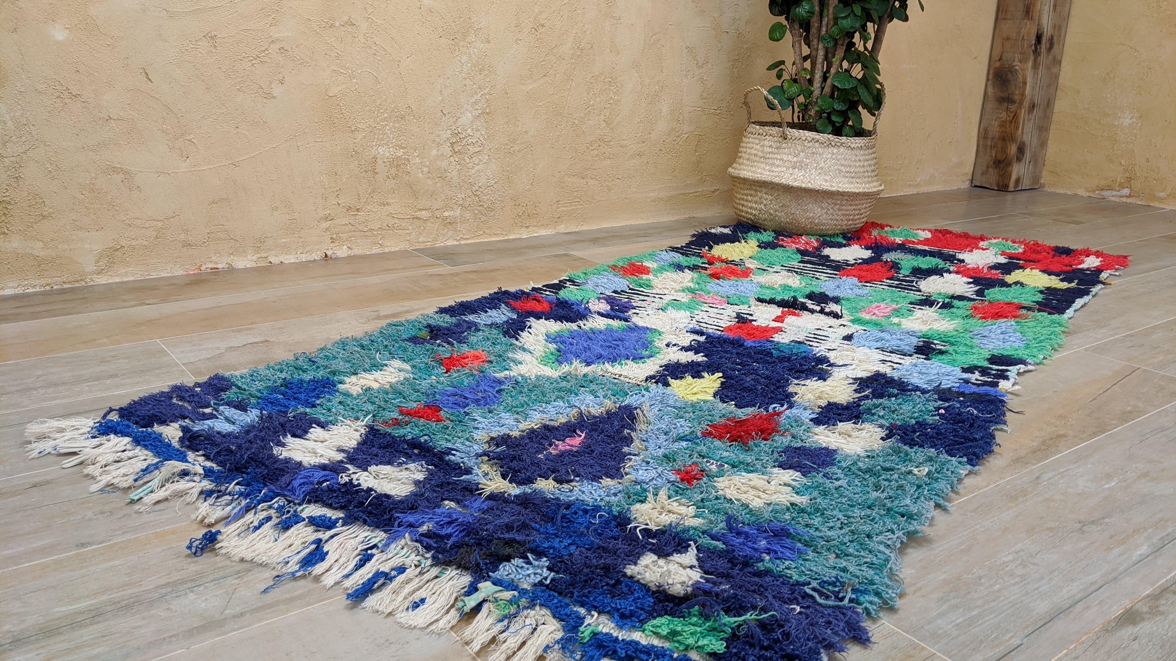 Vintage Boucherouite Rug - 200 x 85 cm || 6.56 x 2.79 feet - Image 8