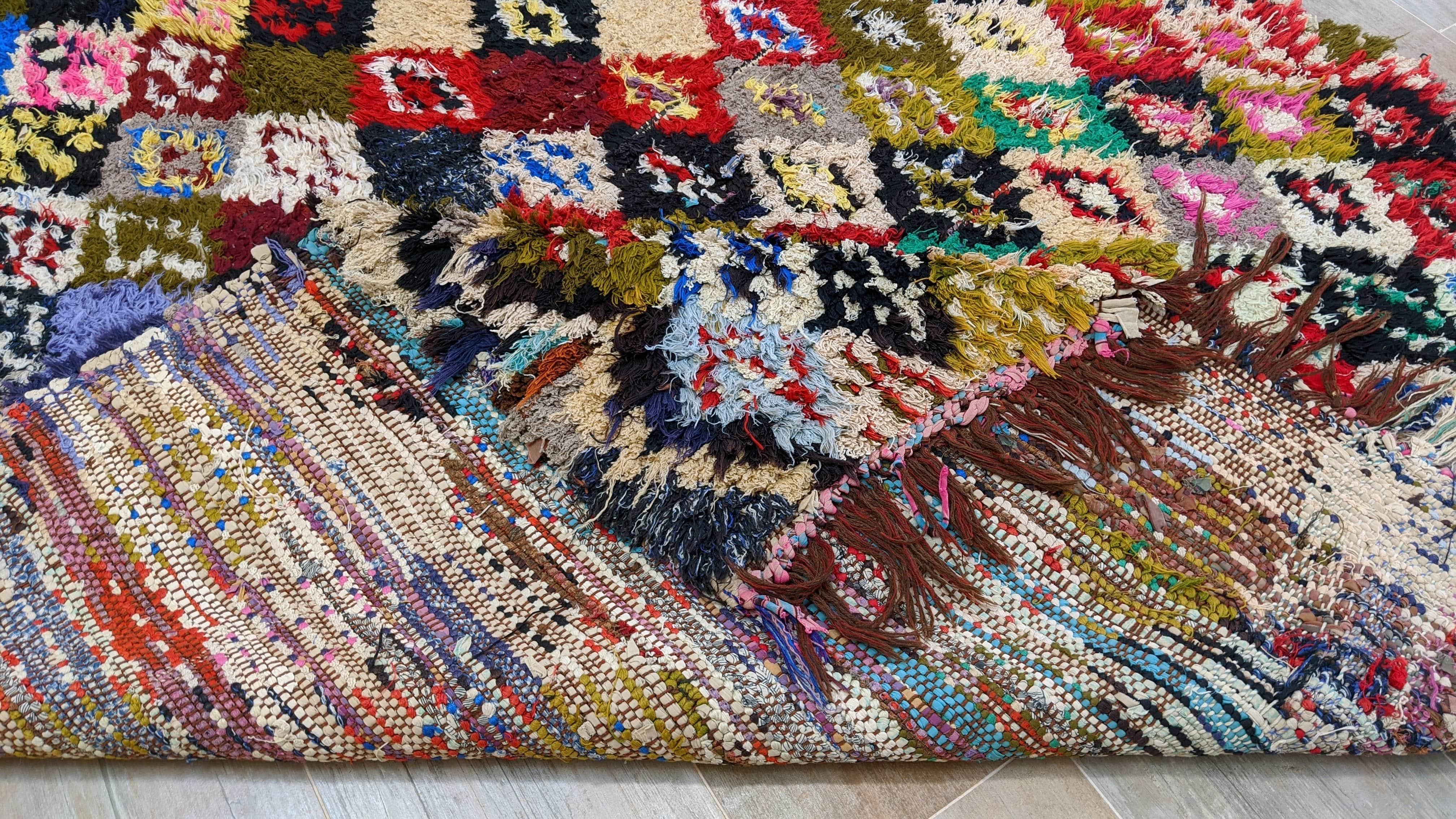 Vintage Boucherouite Rug - 205 x 150 cm || 6.73 x 4.92 feet - Image 10