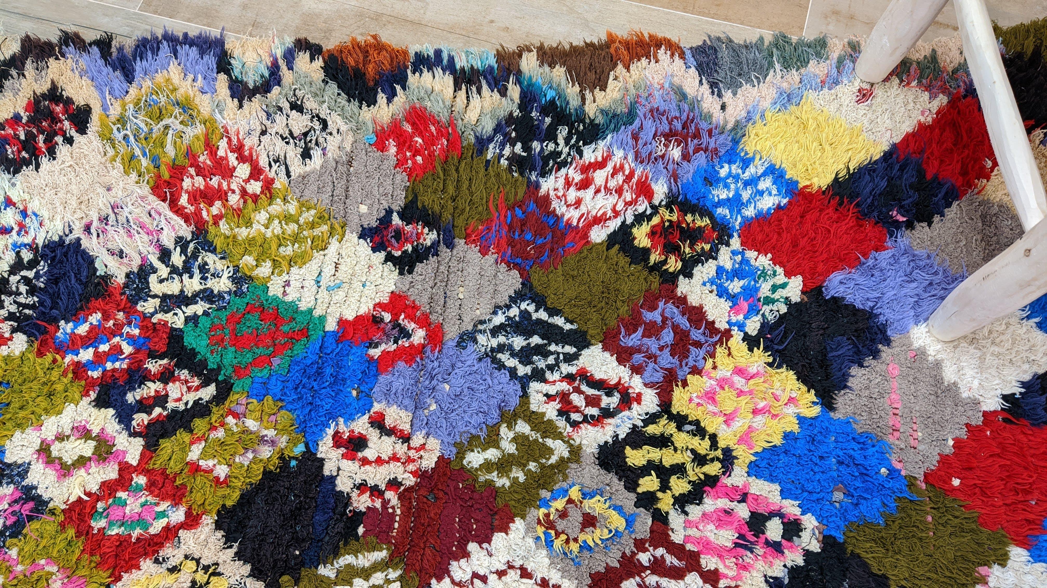 Vintage Boucherouite Rug - 205 x 150 cm || 6.73 x 4.92 feet - Image 3