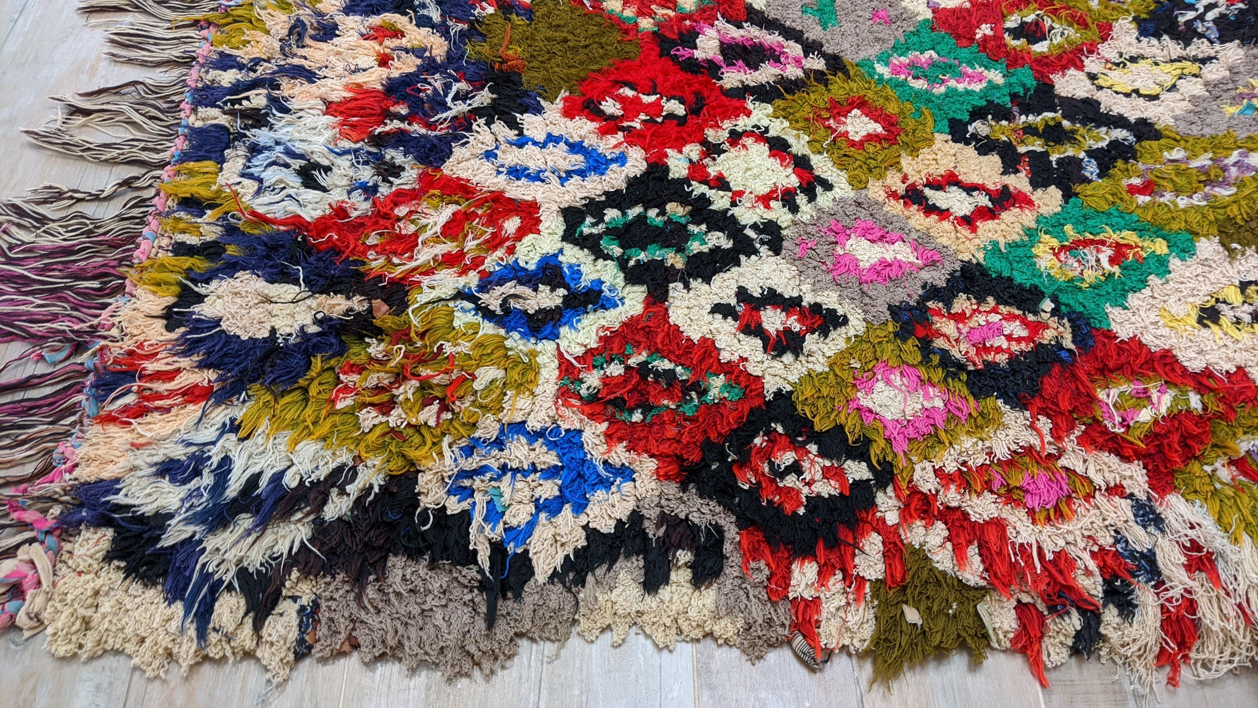 Vintage Boucherouite Rug - 205 x 150 cm || 6.73 x 4.92 feet - Image 6