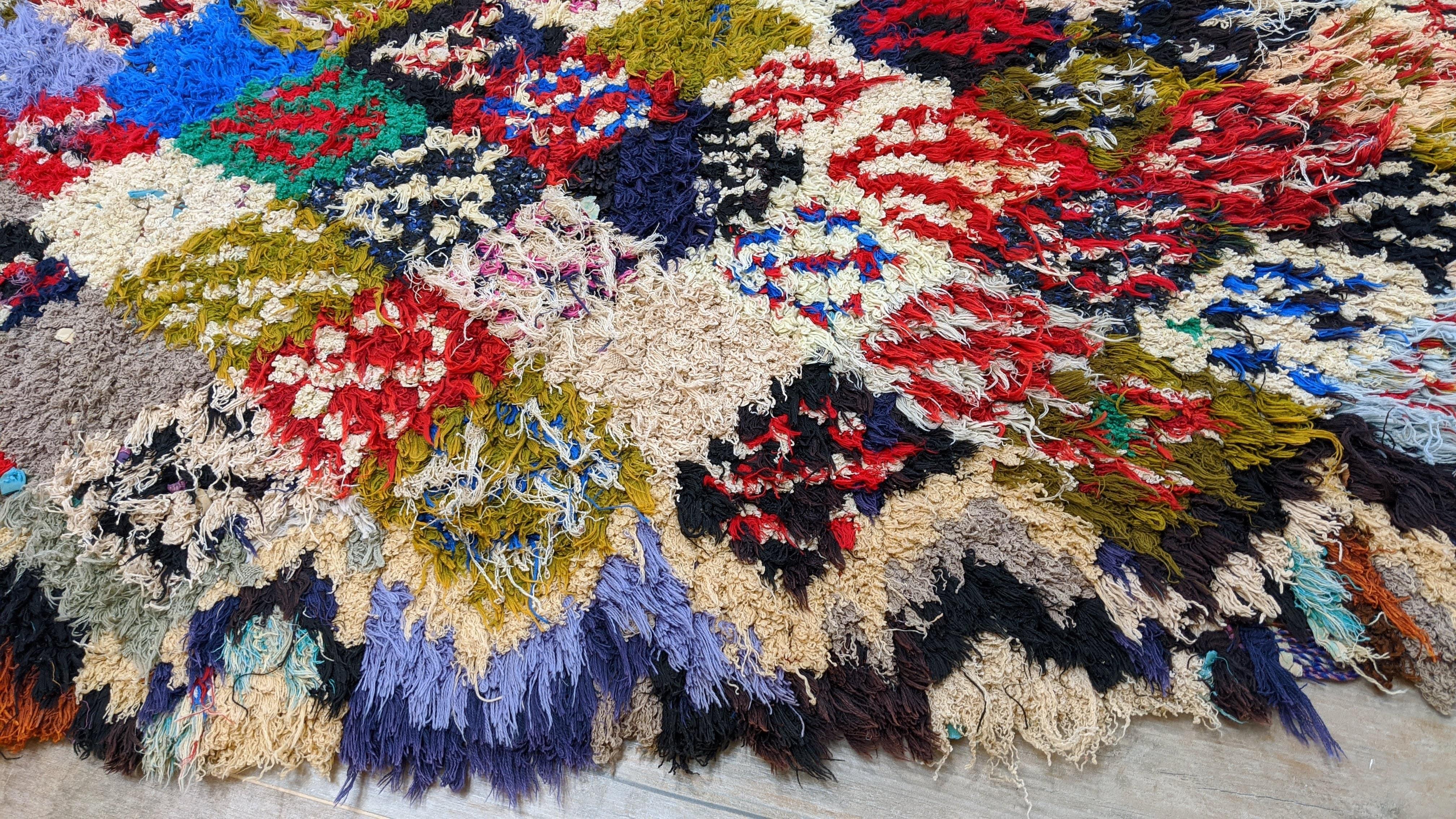 Vintage Boucherouite Rug - 205 x 150 cm || 6.73 x 4.92 feet - Image 9