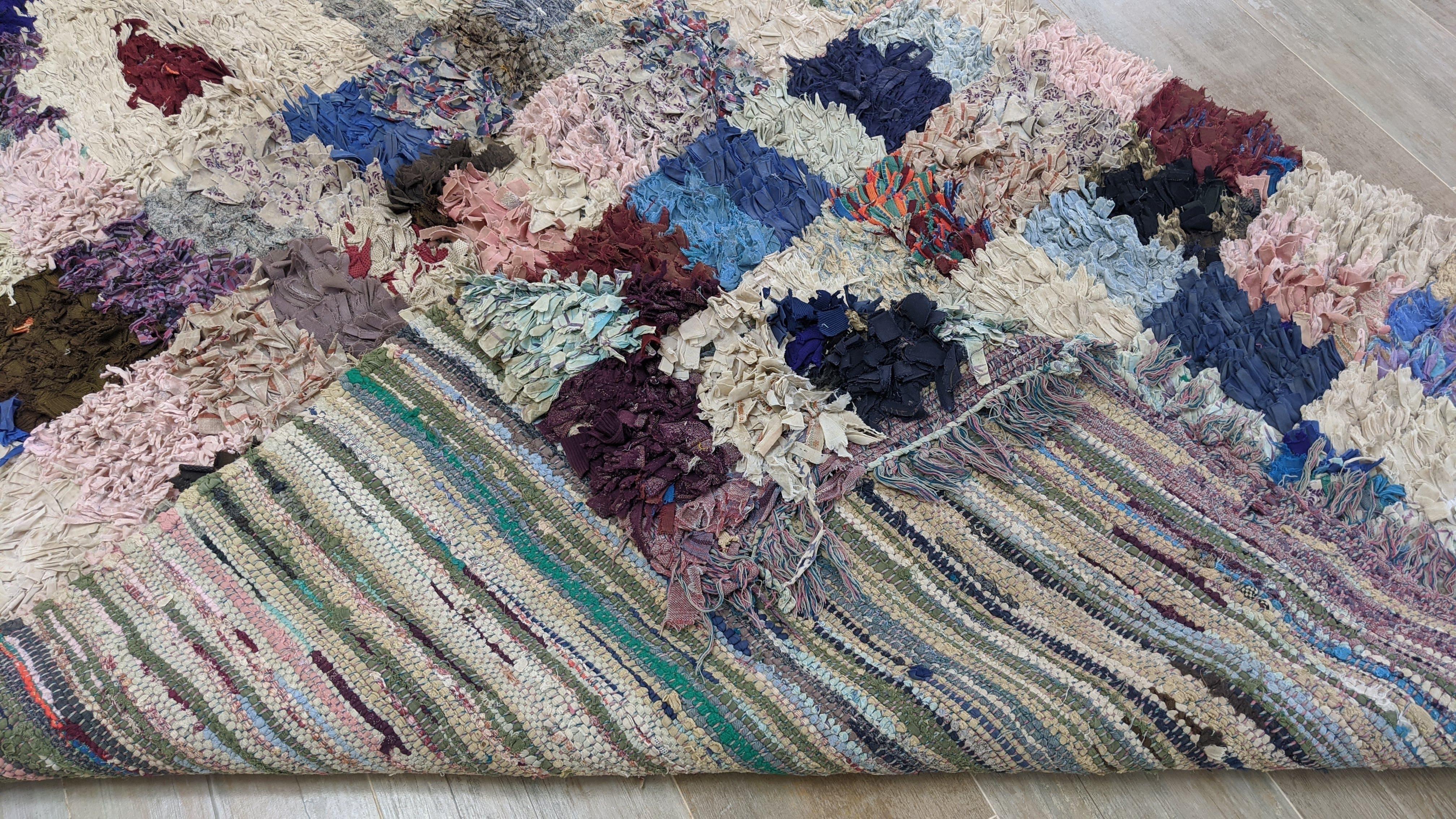 Vintage Boucherouite Rug - 210 x 140 cm || 6.89 x 4.59 feet - Image 10