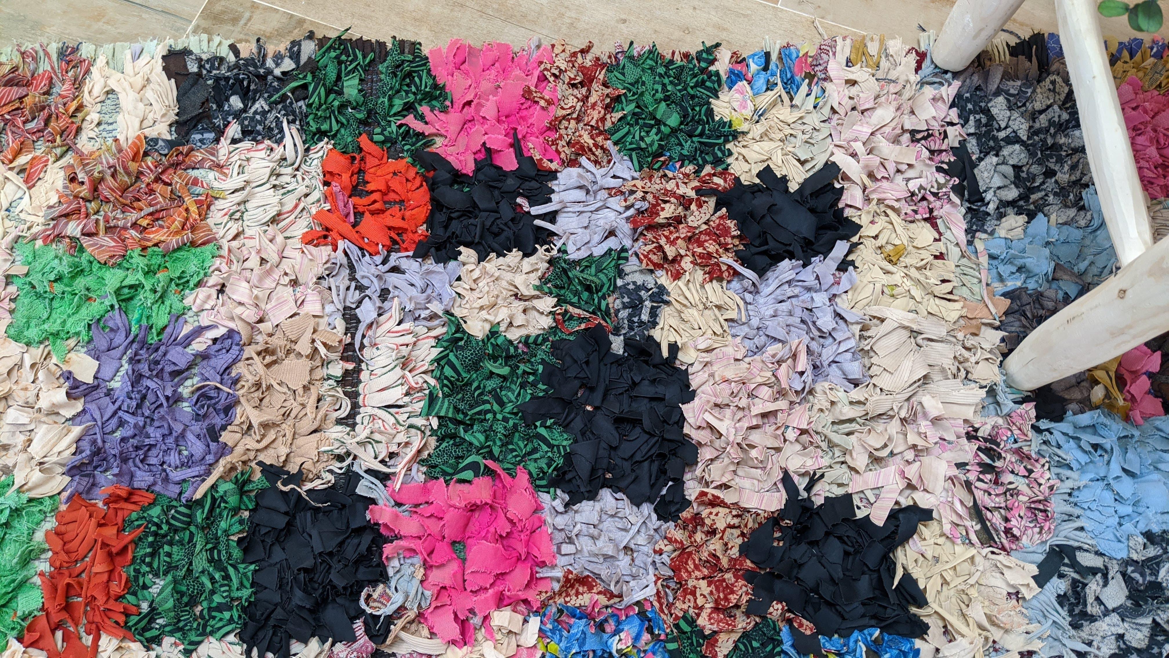 Vintage Boucherouite Rug - 210 x 80 cm || 6.89 x 2.62 feet - Image 5