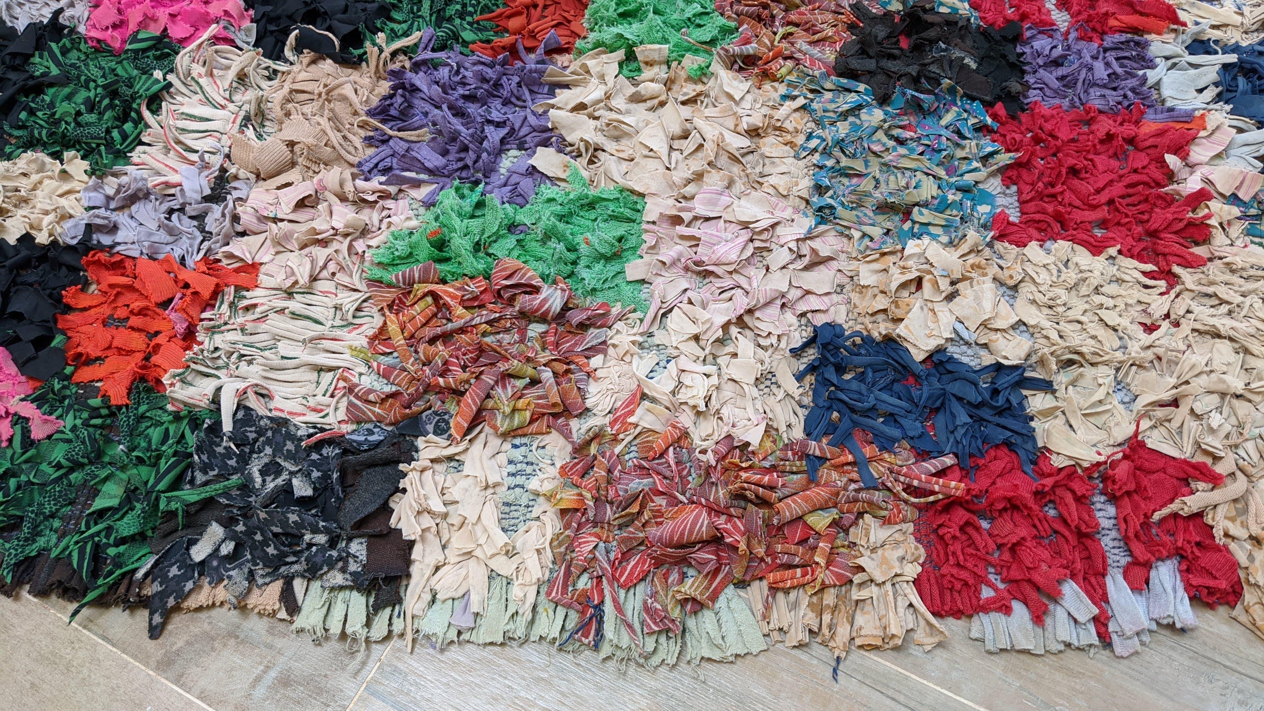 Vintage Boucherouite Rug - 210 x 80 cm || 6.89 x 2.62 feet - Image 7