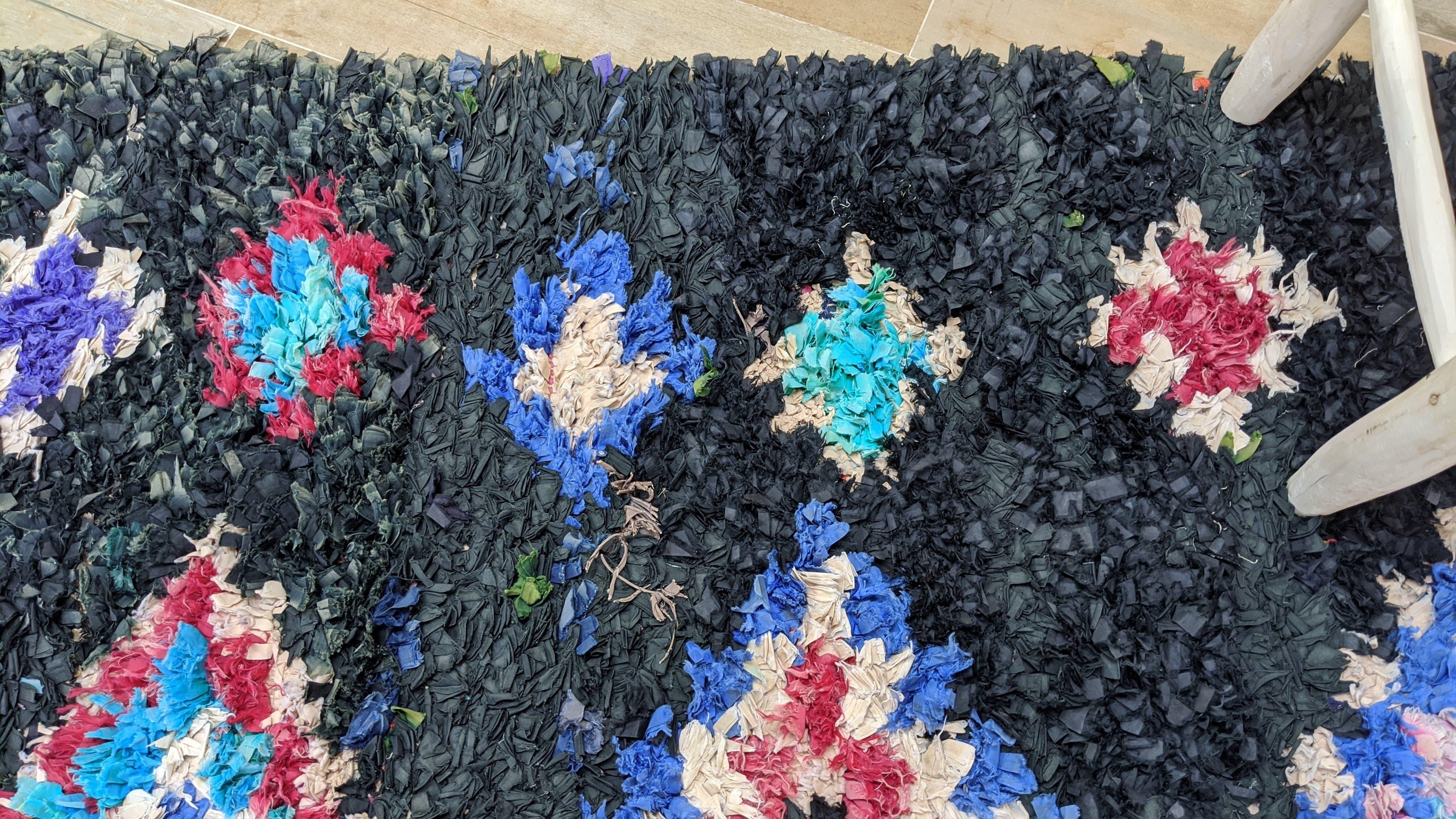 Vintage Boucherouite Rug - 215 x 145 cm || 7.05 x 4.76 feet - Image 6