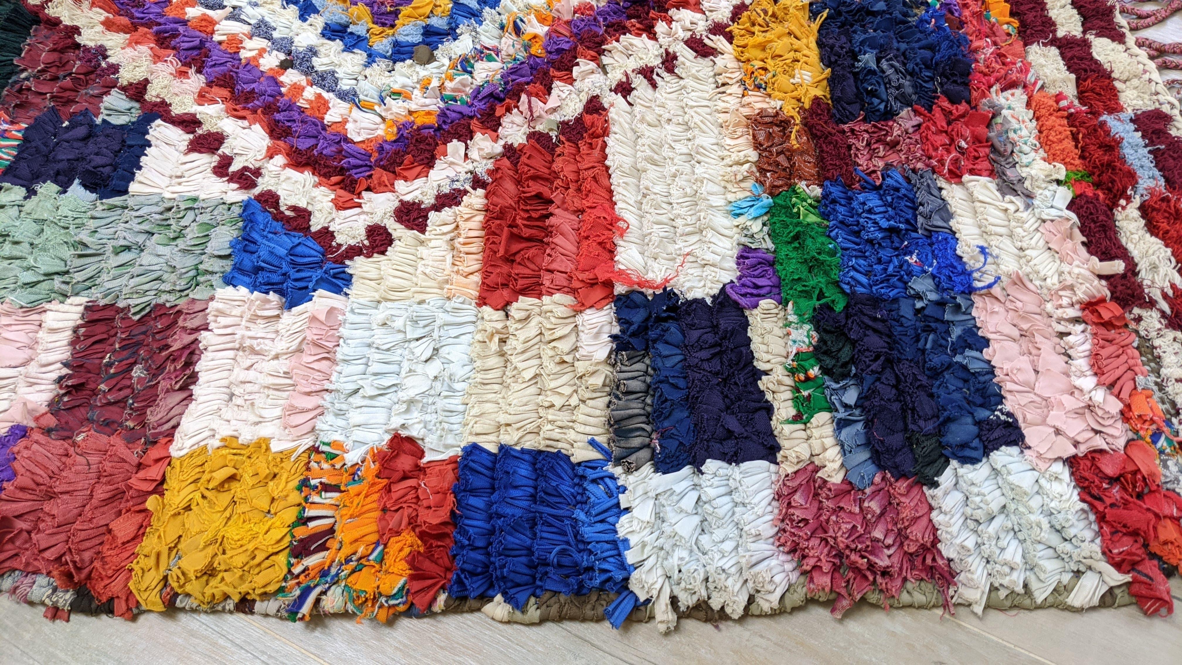 Vintage Boucherouite Rug - 230 x 110 cm || 7.55 x 3.61 feet - Image 10
