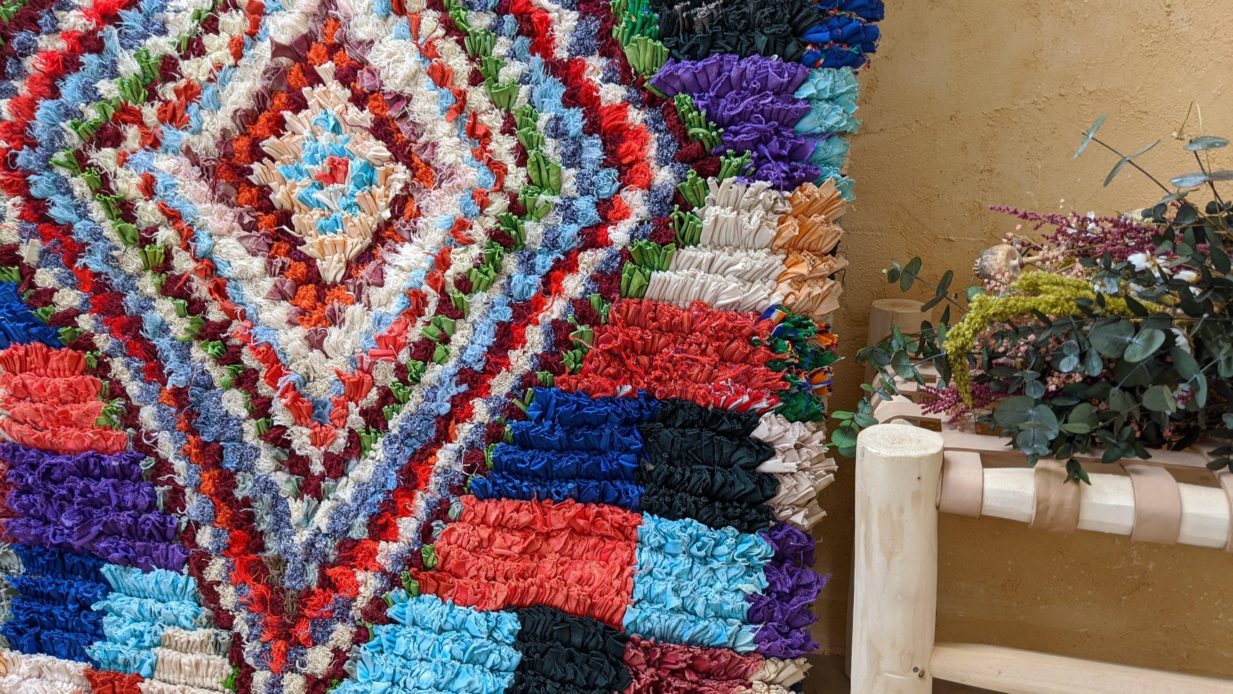 Vintage Boucherouite Rug - 230 x 110 cm || 7.55 x 3.61 feet - Image 2