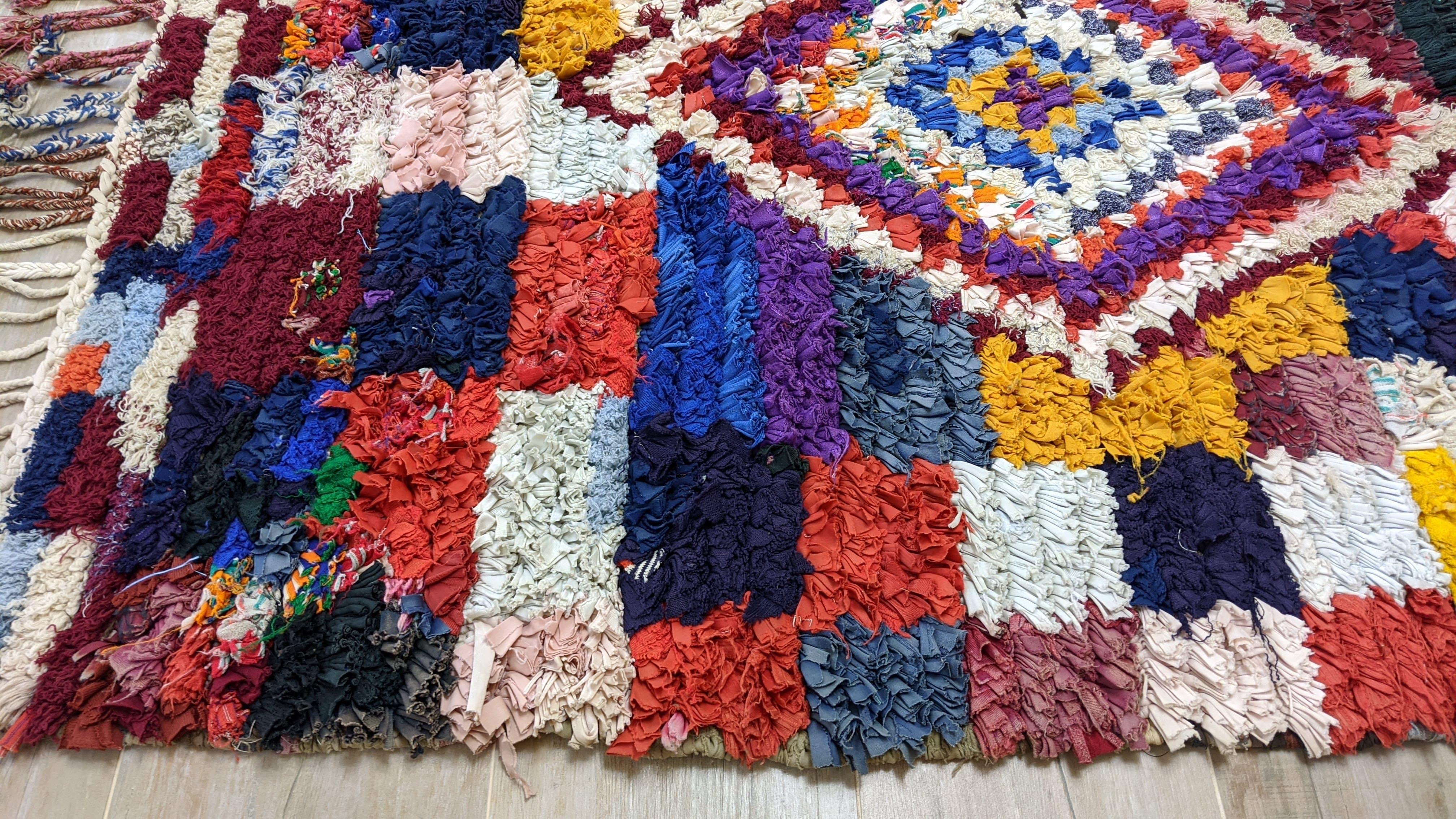 Vintage Boucherouite Rug - 230 x 110 cm || 7.55 x 3.61 feet - Image 6