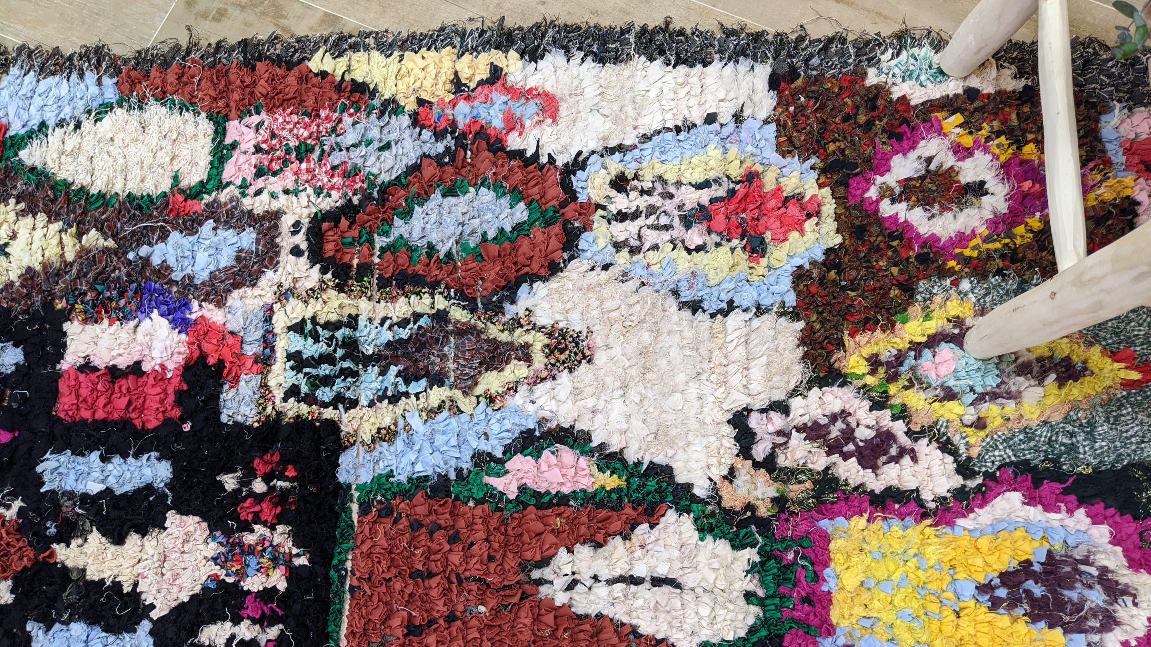 Vintage Boucherouite Rug - 230 x 130 cm || 7.55 x 4.27 feet - Image 6