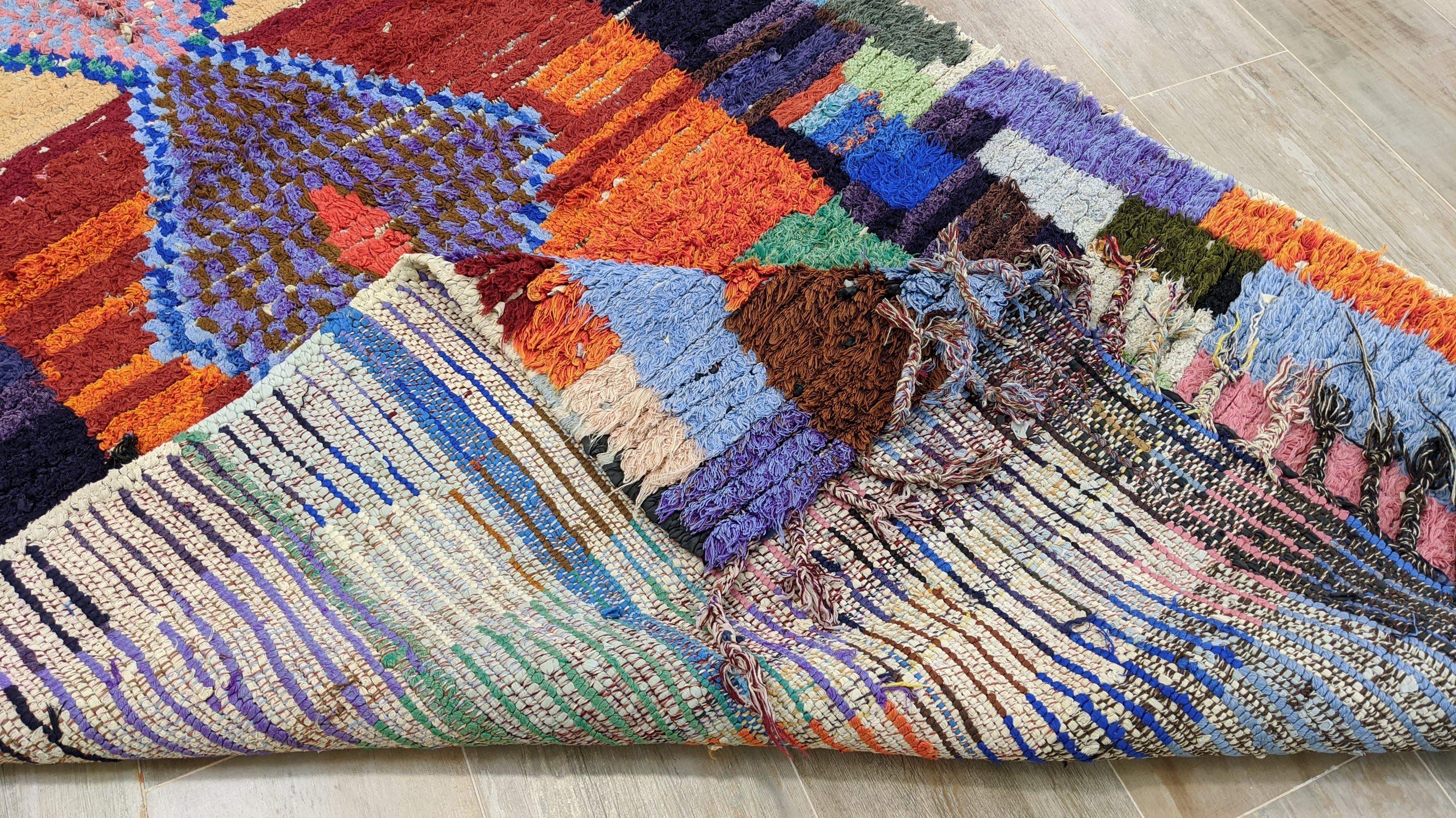 Vintage Boucherouite Rug - 240 x 125 cm || 7.87 x 4.1 feet - Image 10