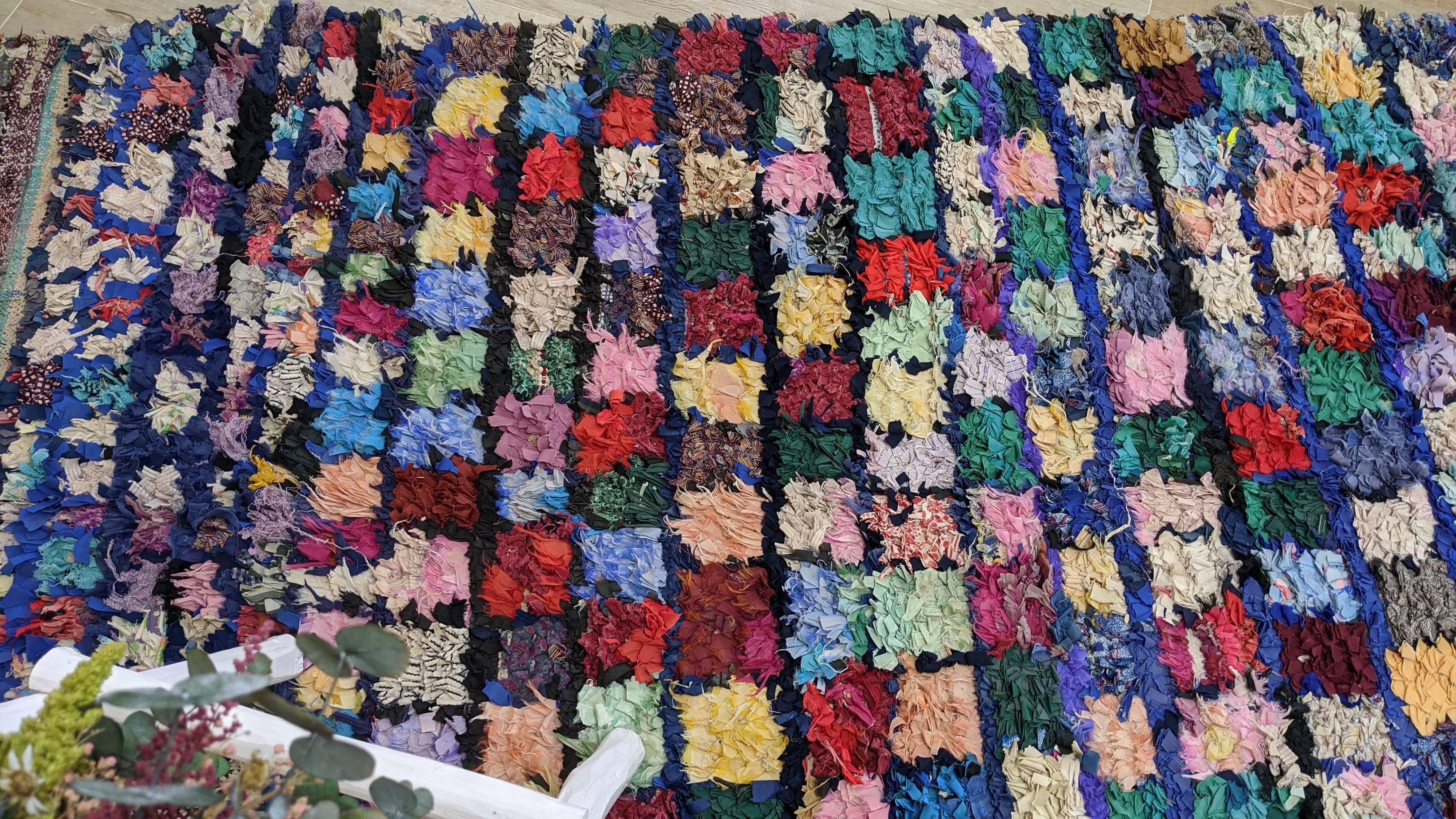 Vintage Boucherouite Rug - 240 x 150 cm || 7.87 x 4.92 feet - Image 3