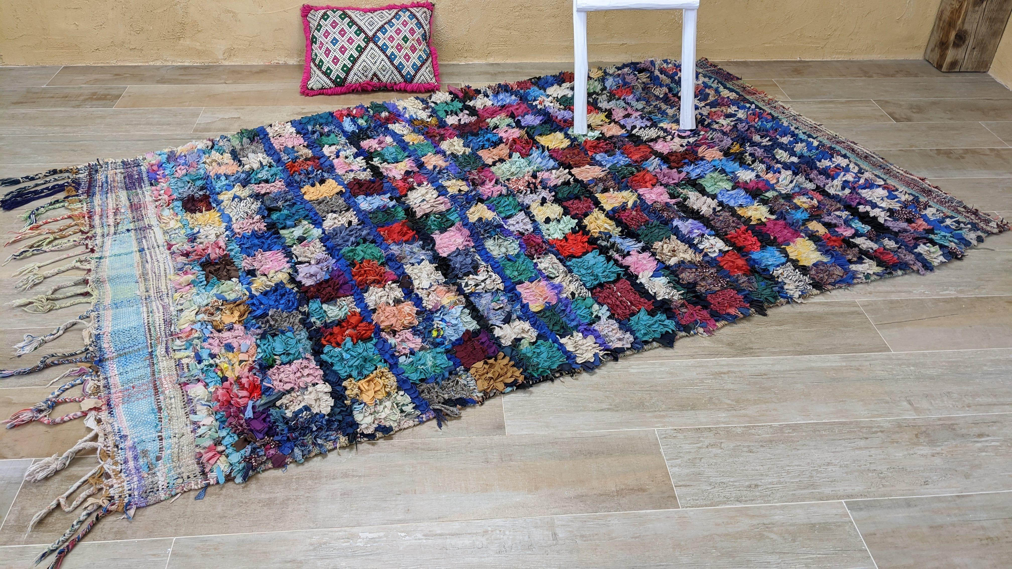 Vintage Boucherouite Rug - 240 x 150 cm || 7.87 x 4.92 feet - Image 5