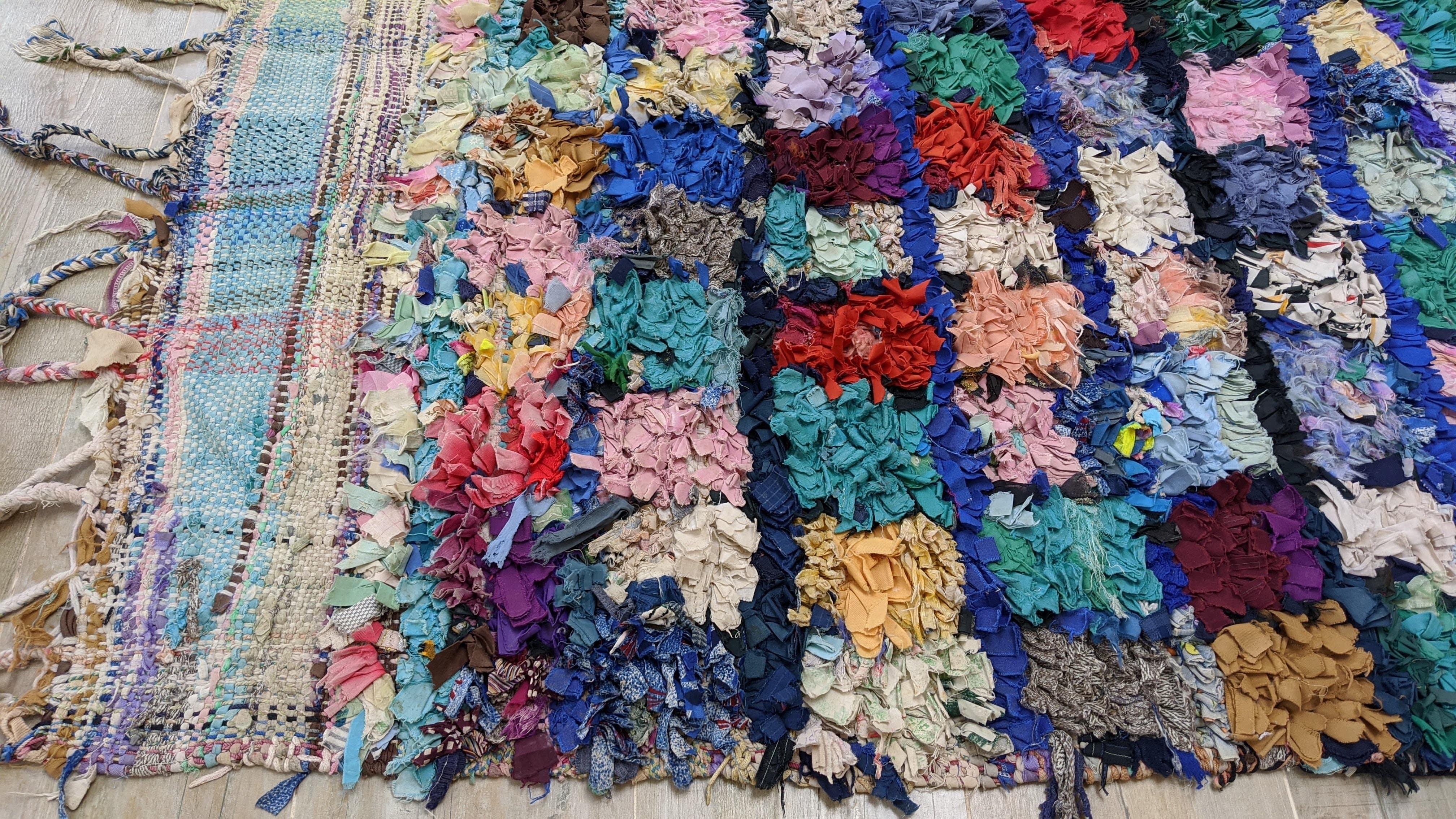 Vintage Boucherouite Rug - 240 x 150 cm || 7.87 x 4.92 feet - Image 6