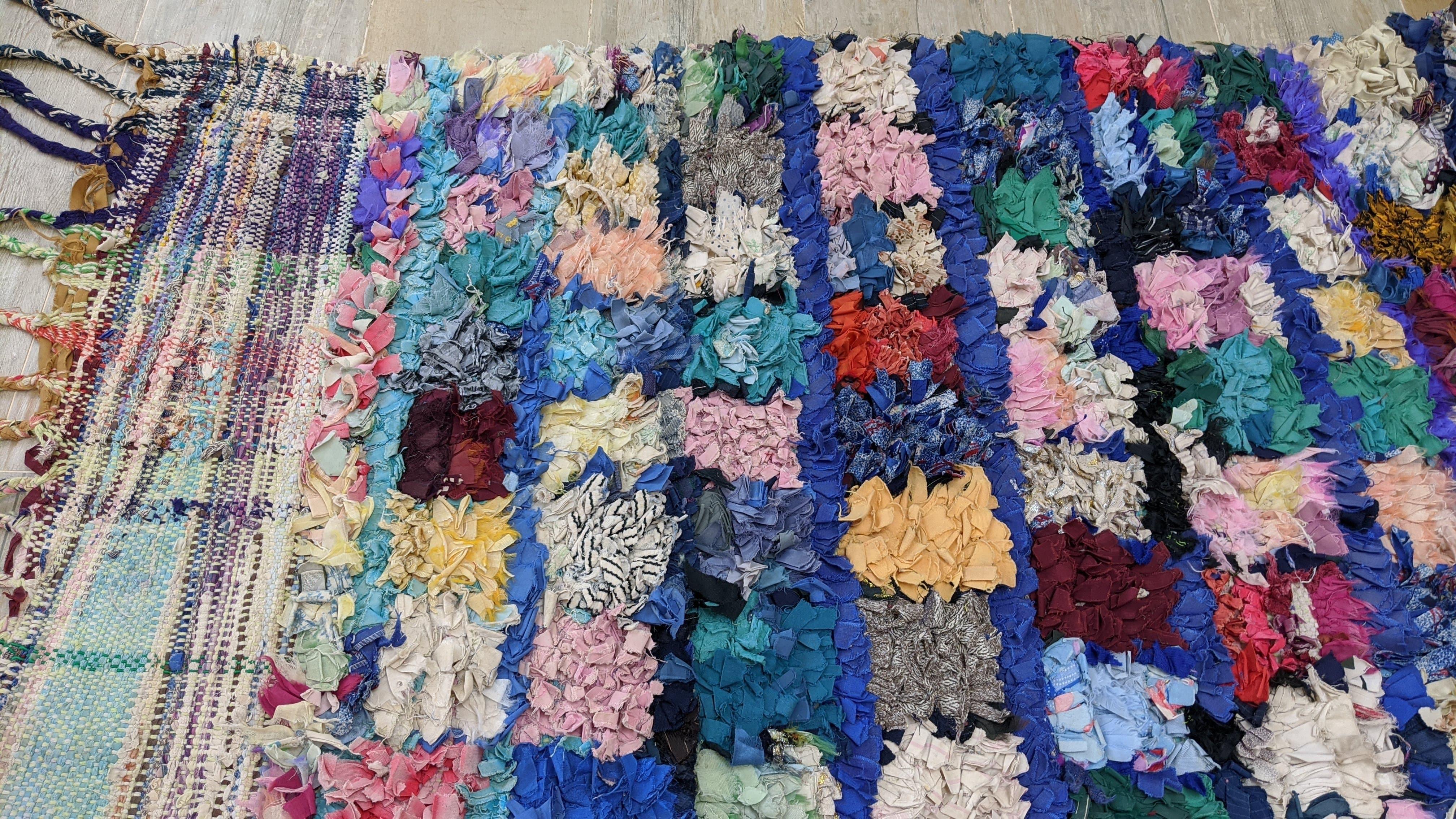 Vintage Boucherouite Rug - 240 x 150 cm || 7.87 x 4.92 feet - Image 7
