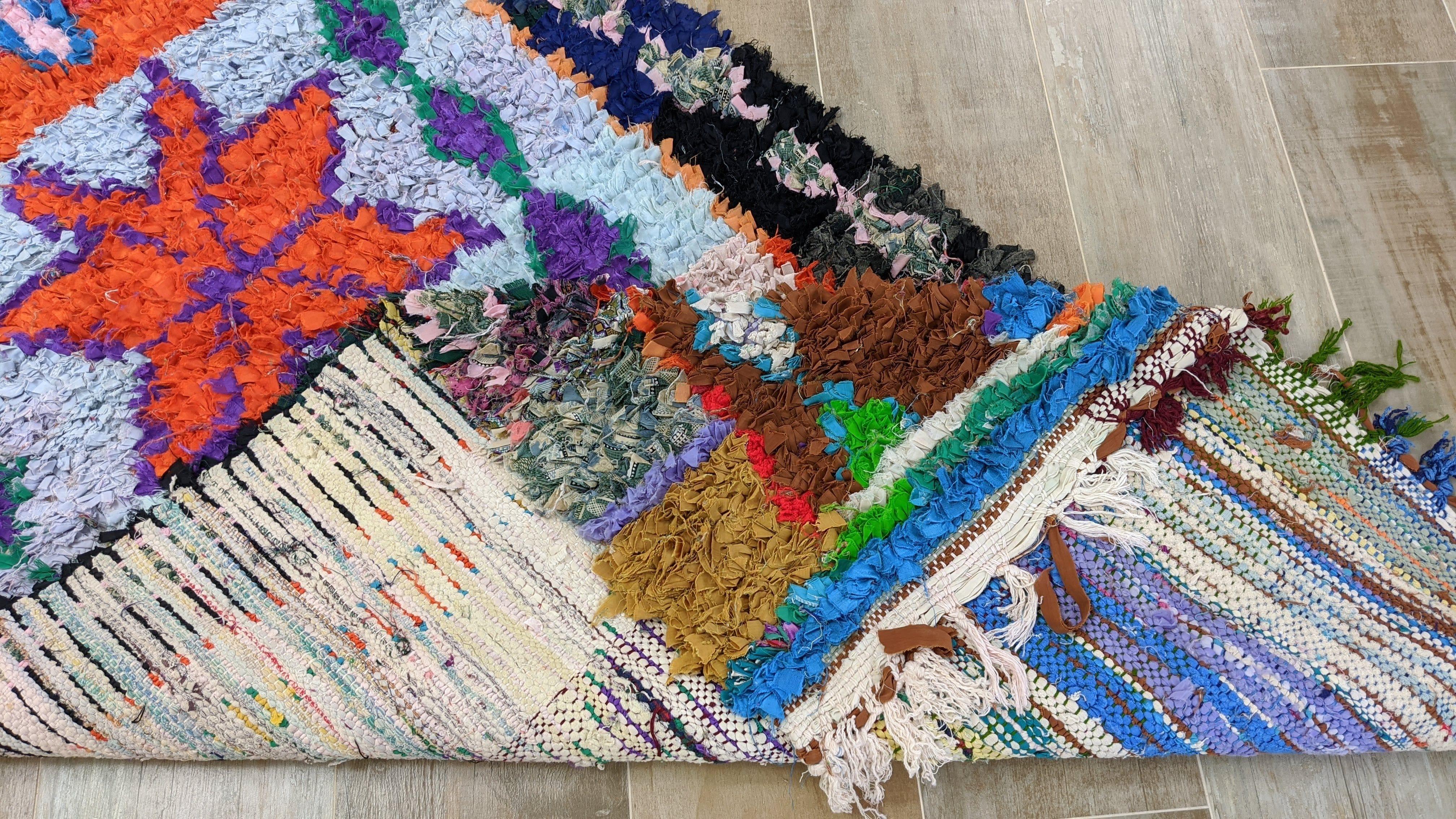 Vintage Boucherouite Rug - 240 x 90 cm || 7.87 x 2.95 feet - Image 10