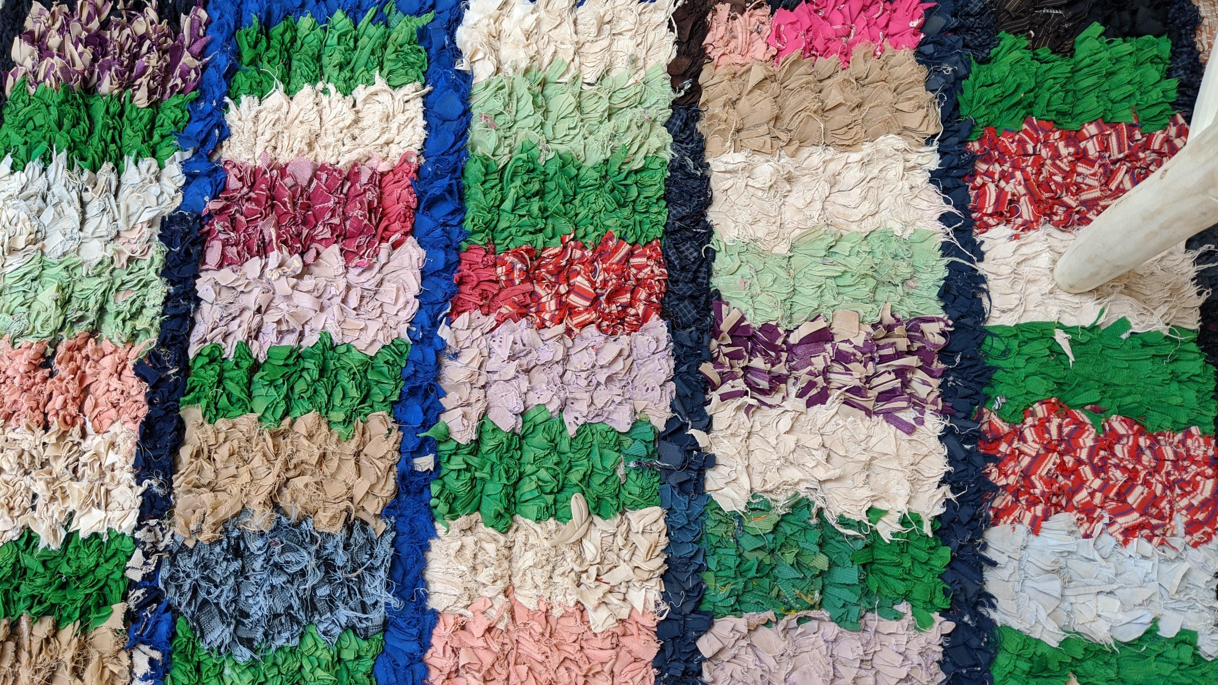 Vintage Boucherouite Rug - 240 x 95 cm || 7.87 x 3.12 feet - Image 4