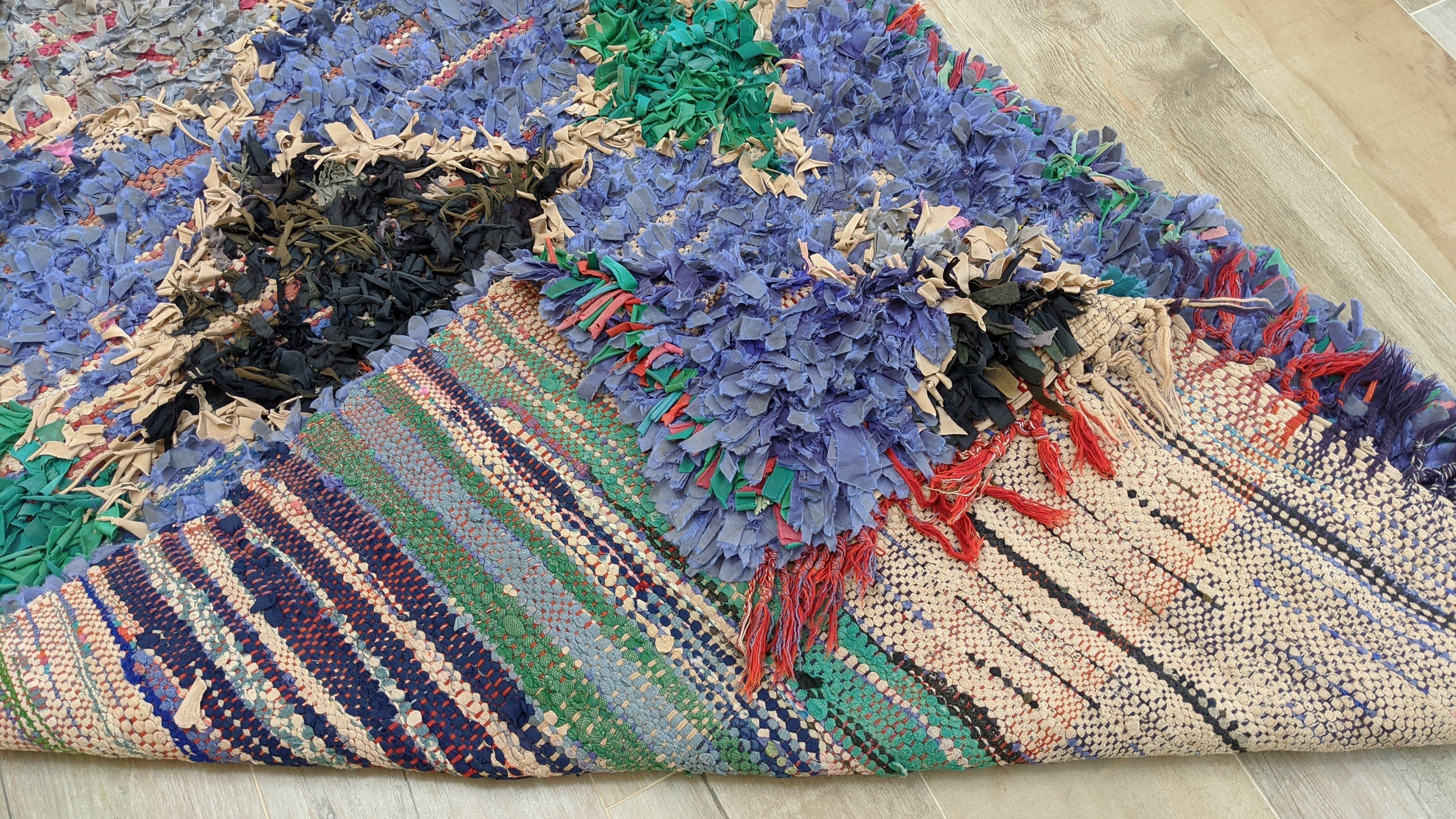 Vintage Boucherouite Rug - 250 x 105 cm || 8.2 x 3.44 feet - Image 8