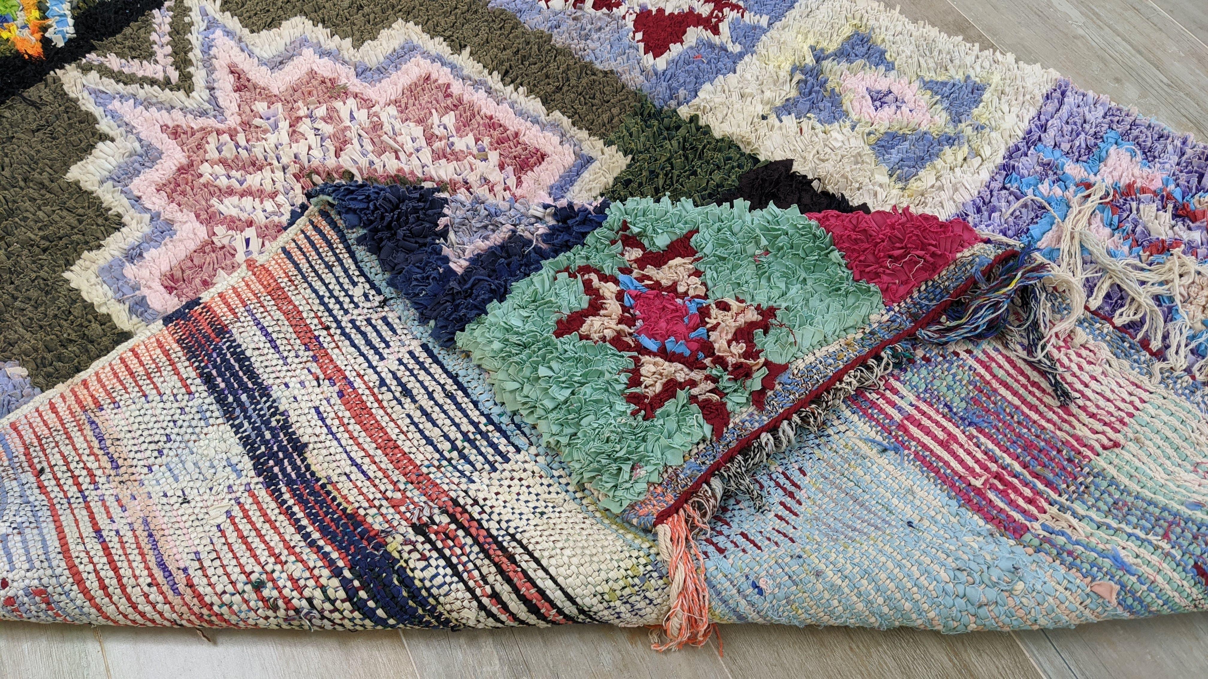 Vintage Boucherouite Rug - 270 x 120 cm || 8.86 x 3.94 feet - Image 10