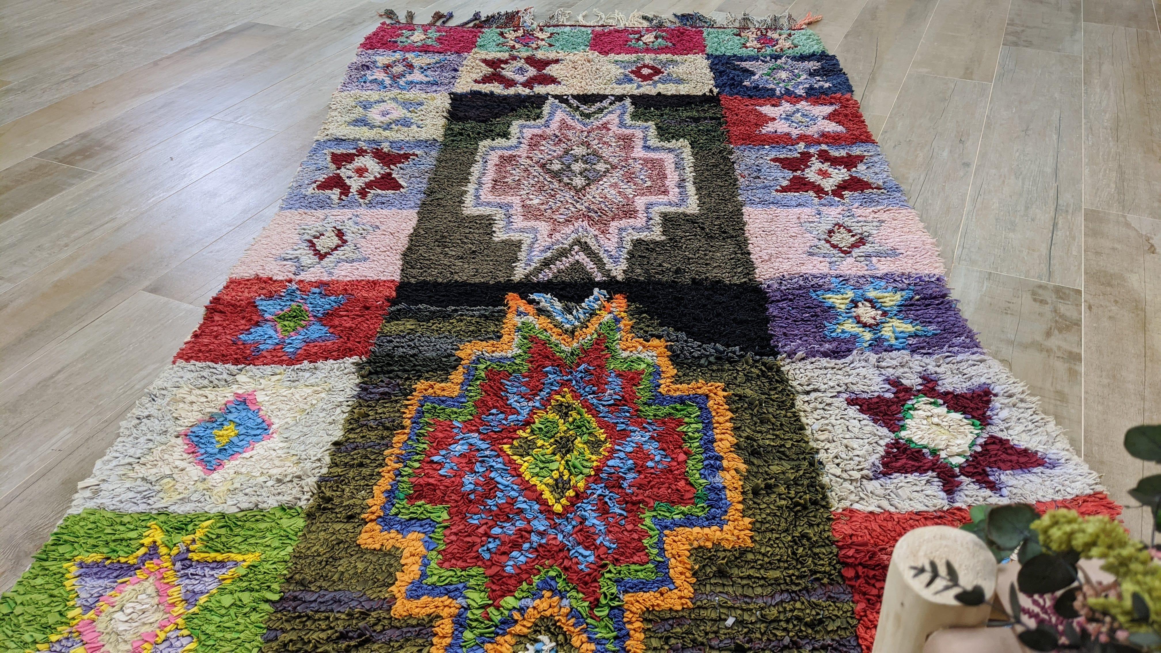 Vintage Boucherouite Rug - 270 x 120 cm || 8.86 x 3.94 feet - Image 6