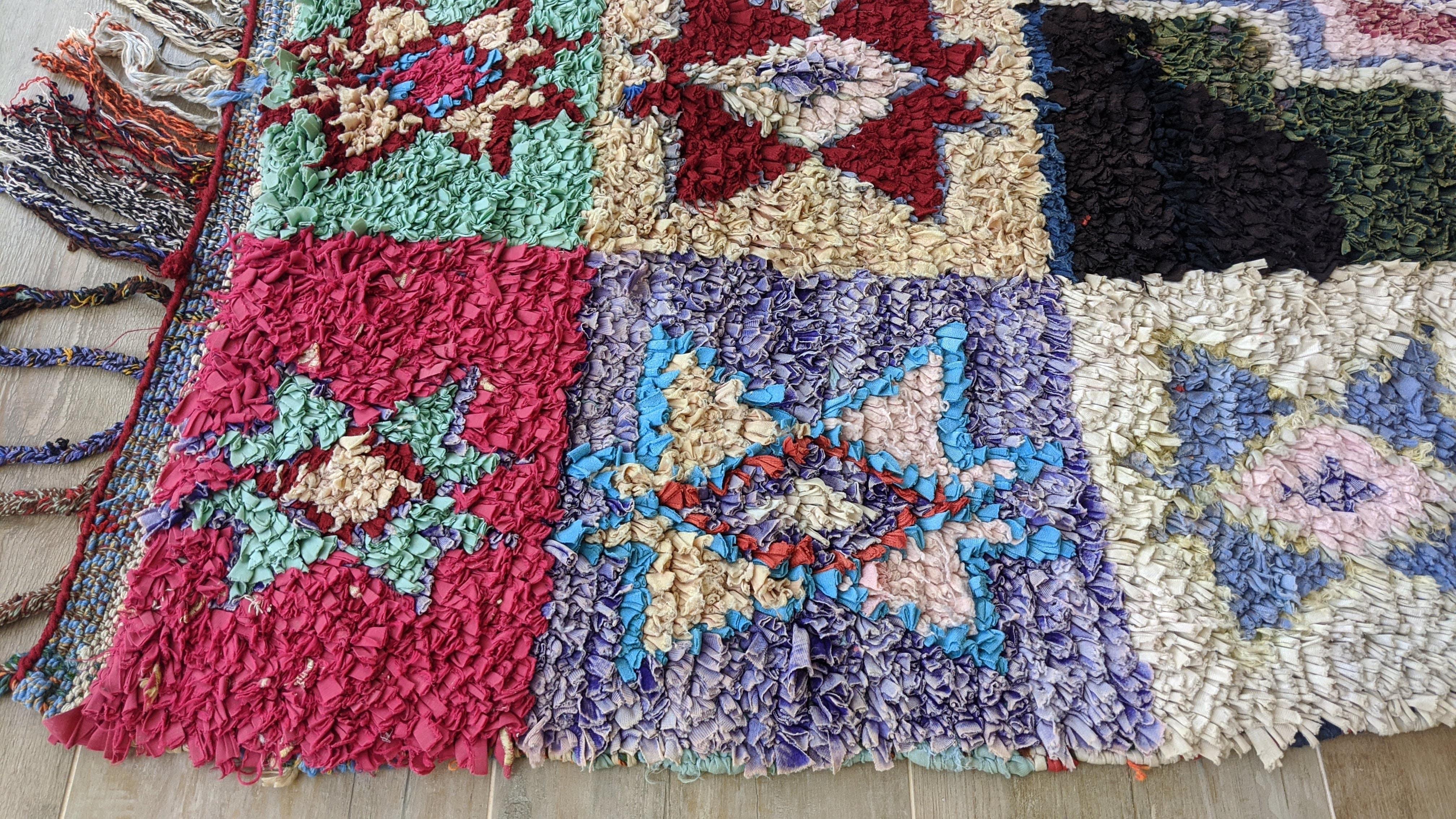 Vintage Boucherouite Rug - 270 x 120 cm || 8.86 x 3.94 feet - Image 8