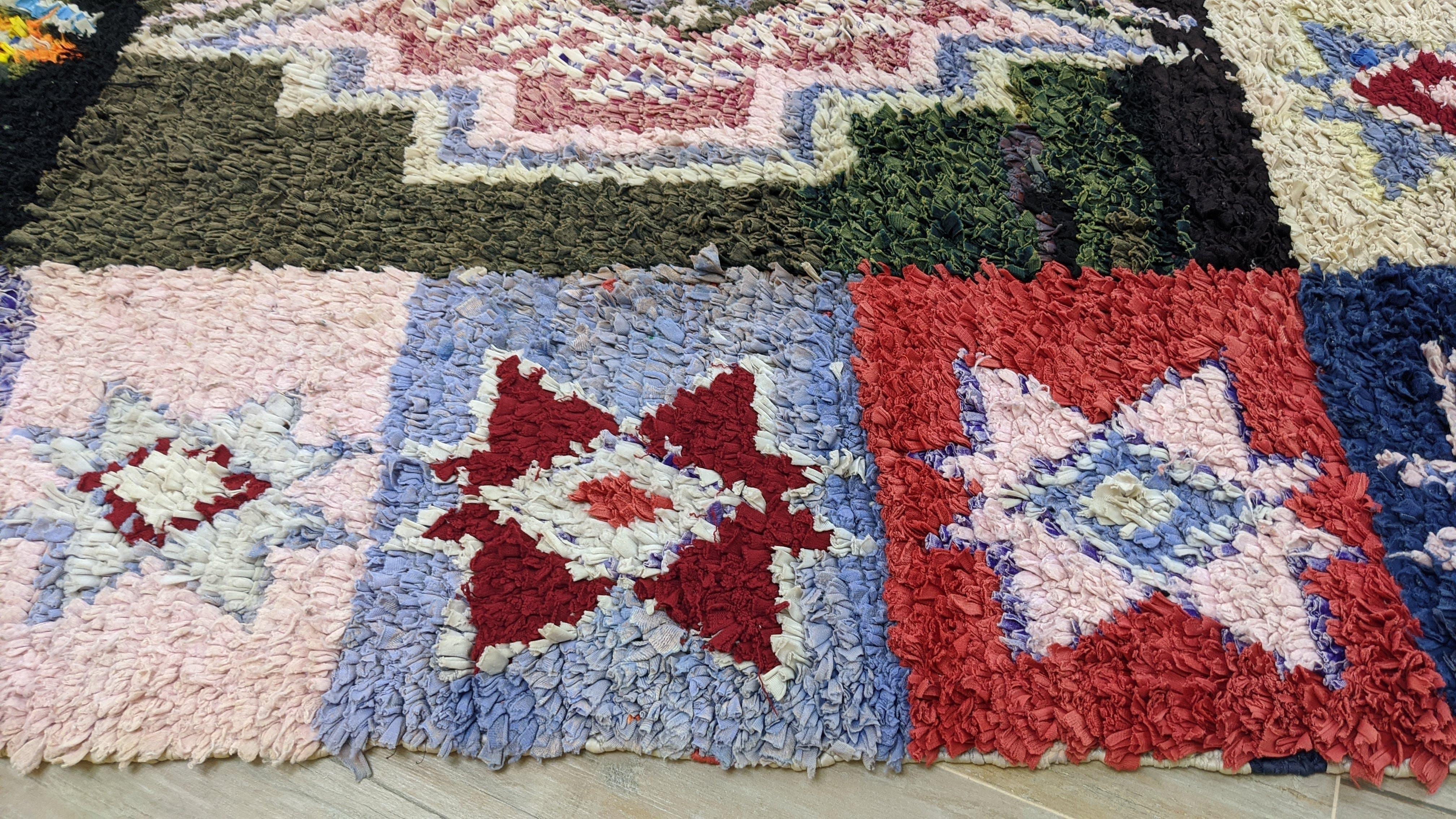 Vintage Boucherouite Rug - 270 x 120 cm || 8.86 x 3.94 feet - Image 9