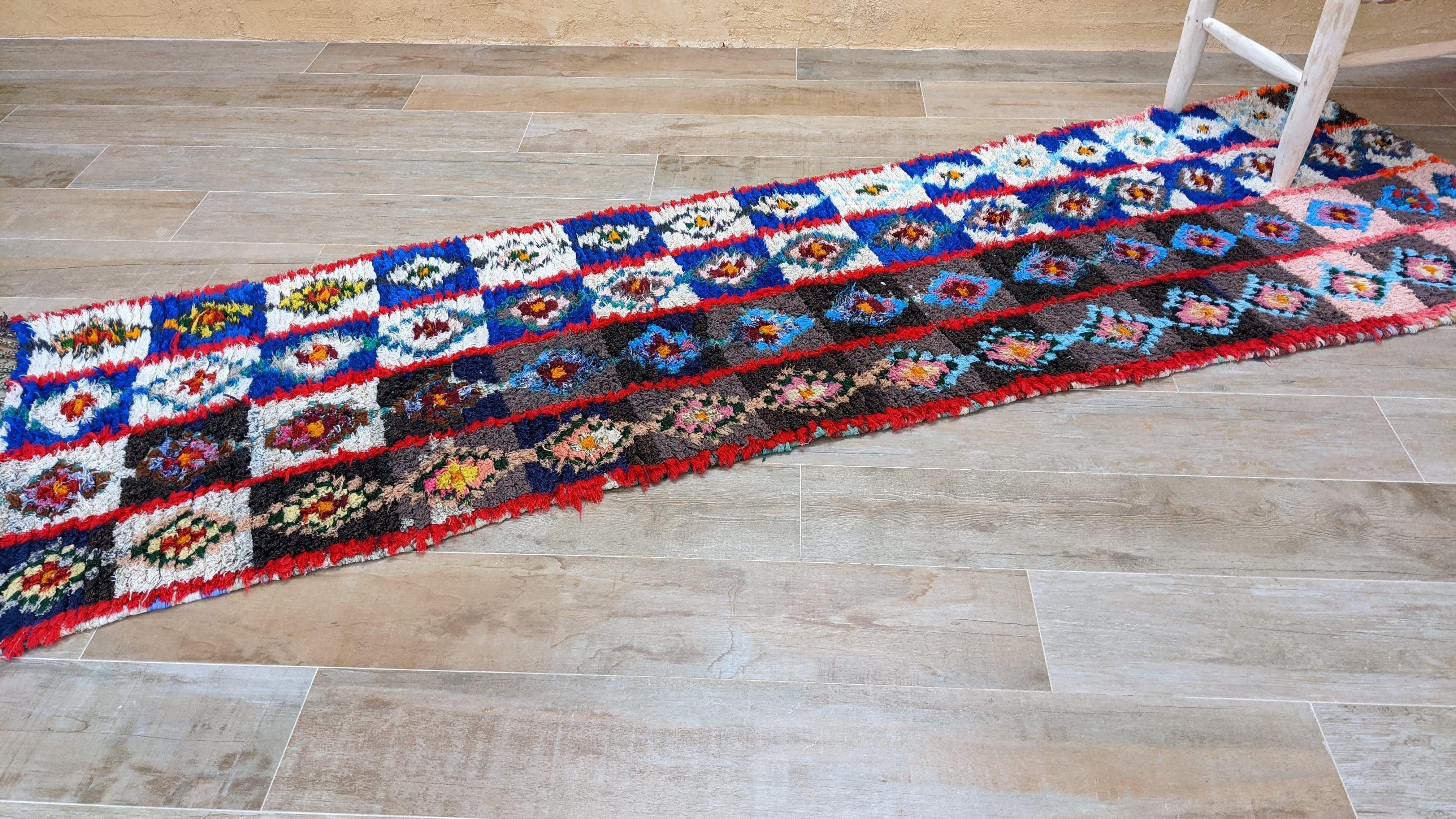 Vintage Boucherouite Rug - 275 x 80 cm || 9.02 x 2.62 feet - Image 4