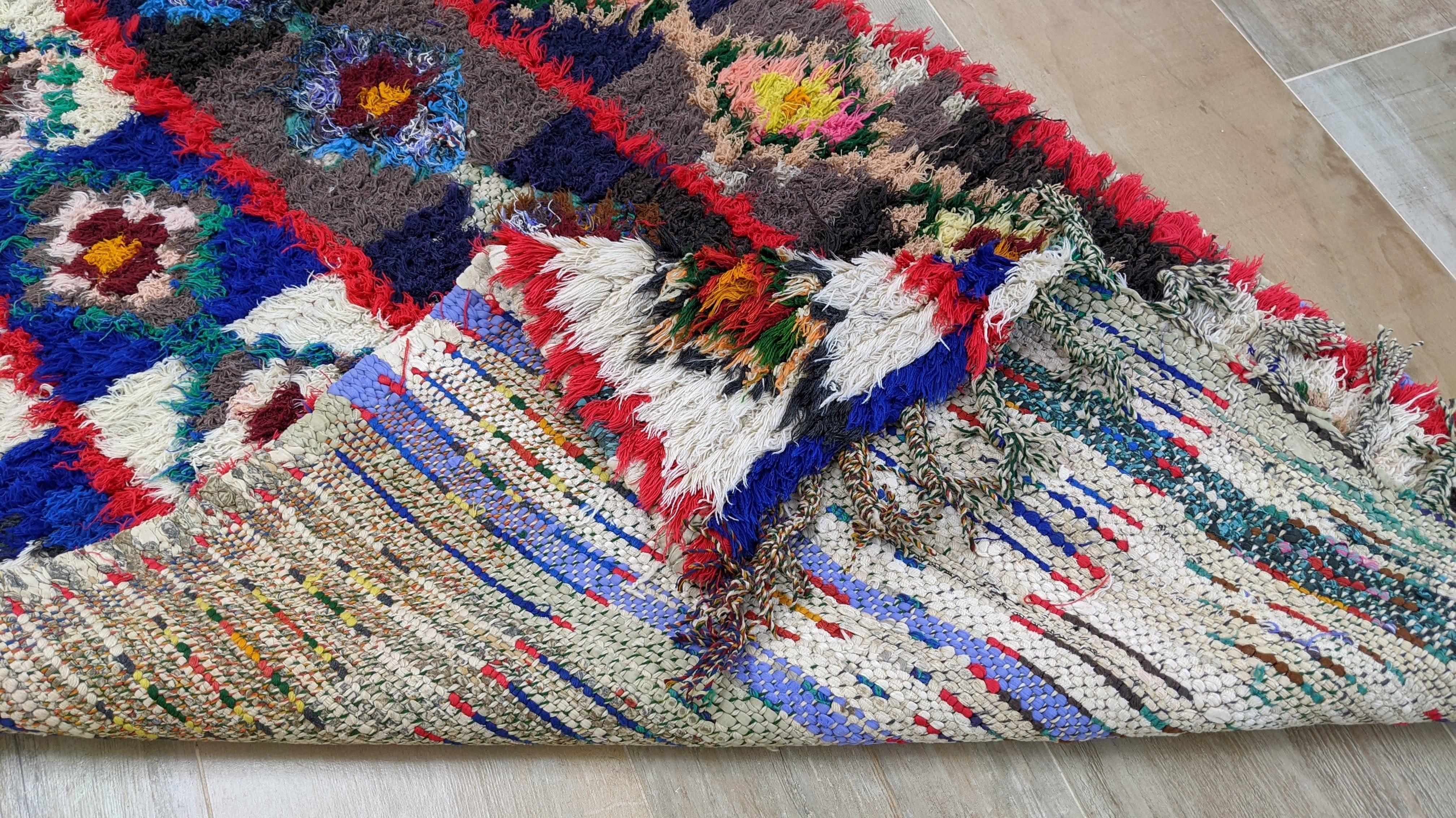 Vintage Boucherouite Rug - 275 x 80 cm || 9.02 x 2.62 feet - Image 9