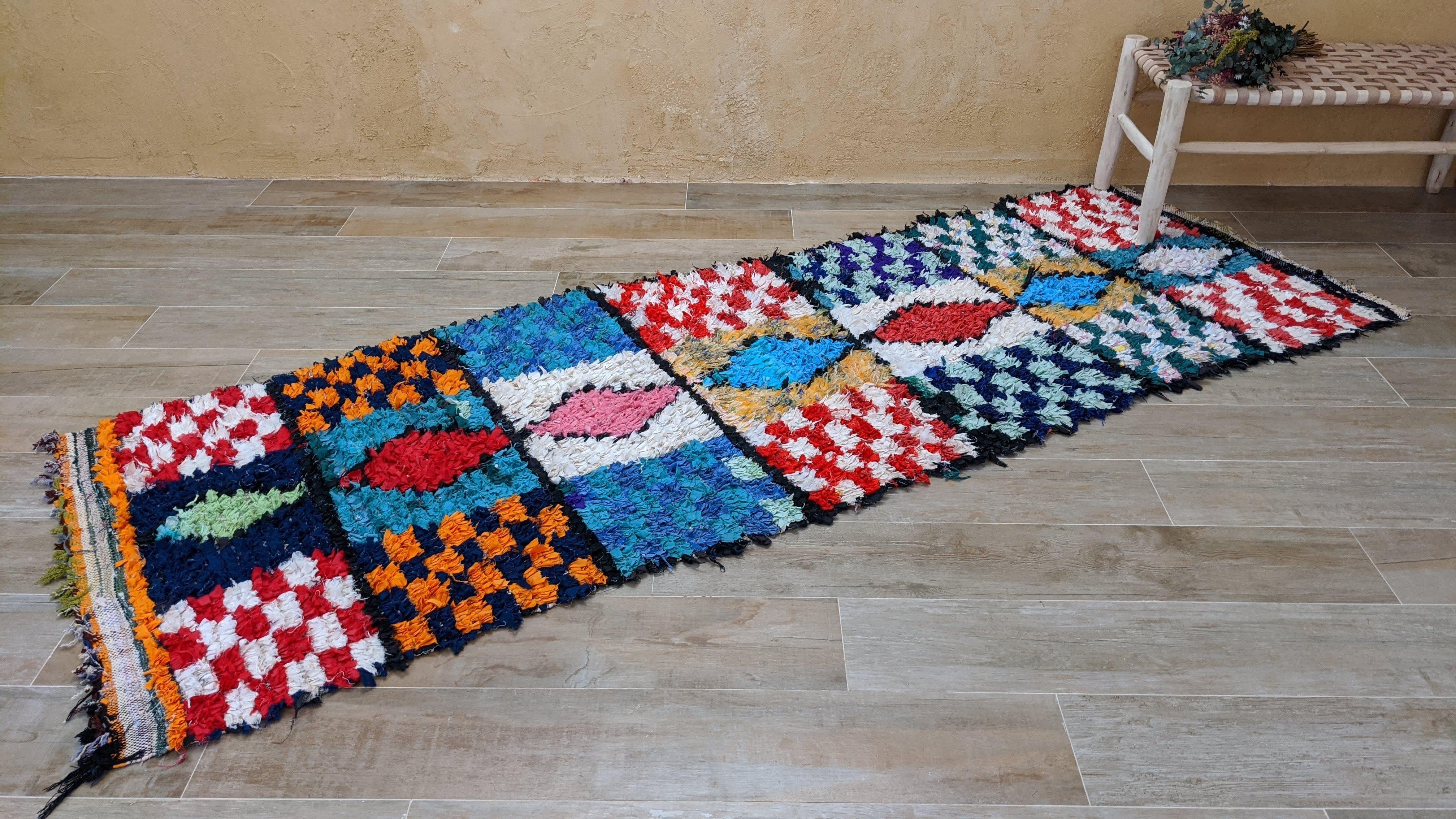 Vintage Boucherouite Rug - 275 x 80 cm || 9.02 x 2.62 feet - Image 5