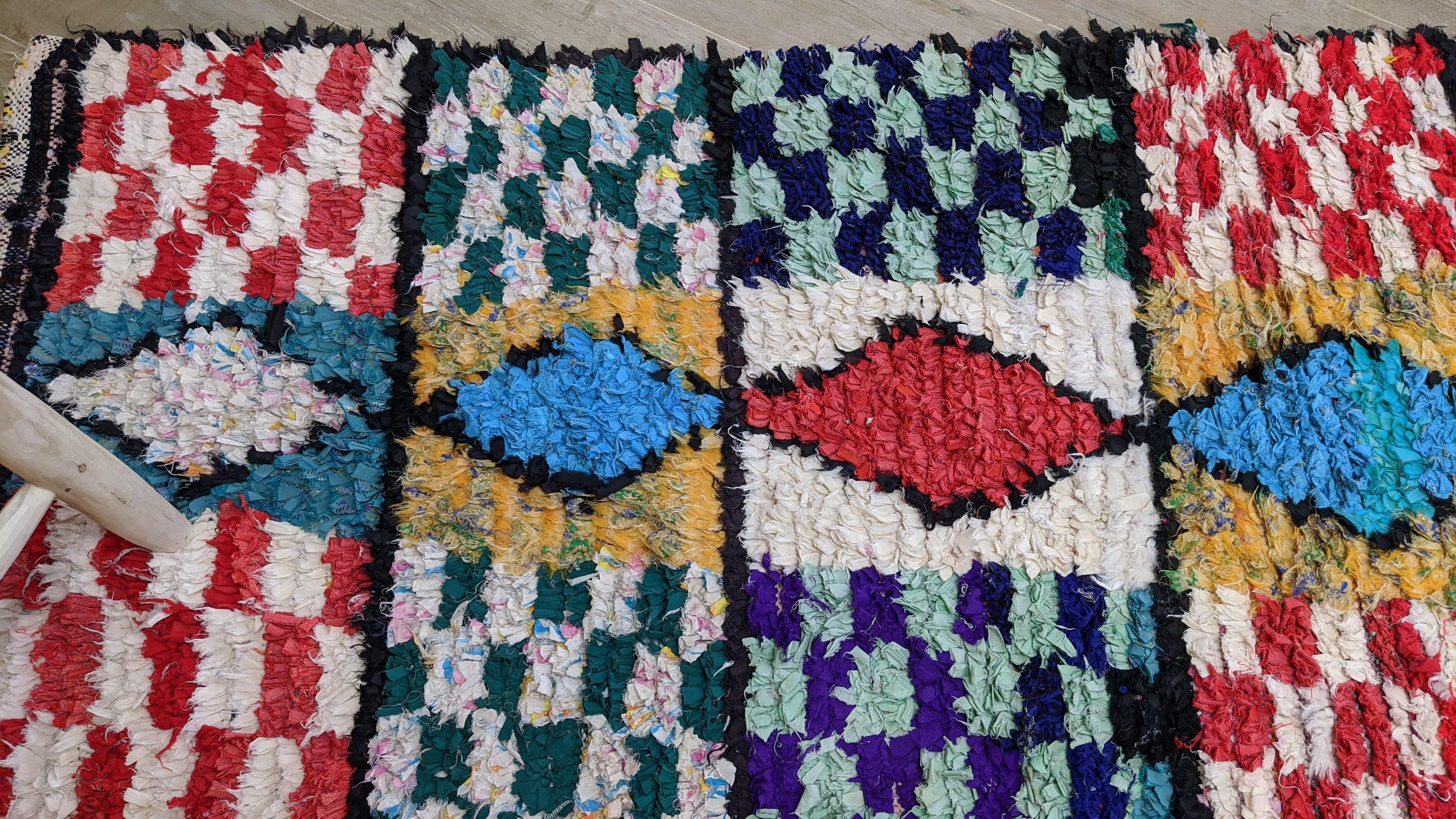 Vintage Boucherouite Rug - 275 x 80 cm || 9.02 x 2.62 feet - Image 6
