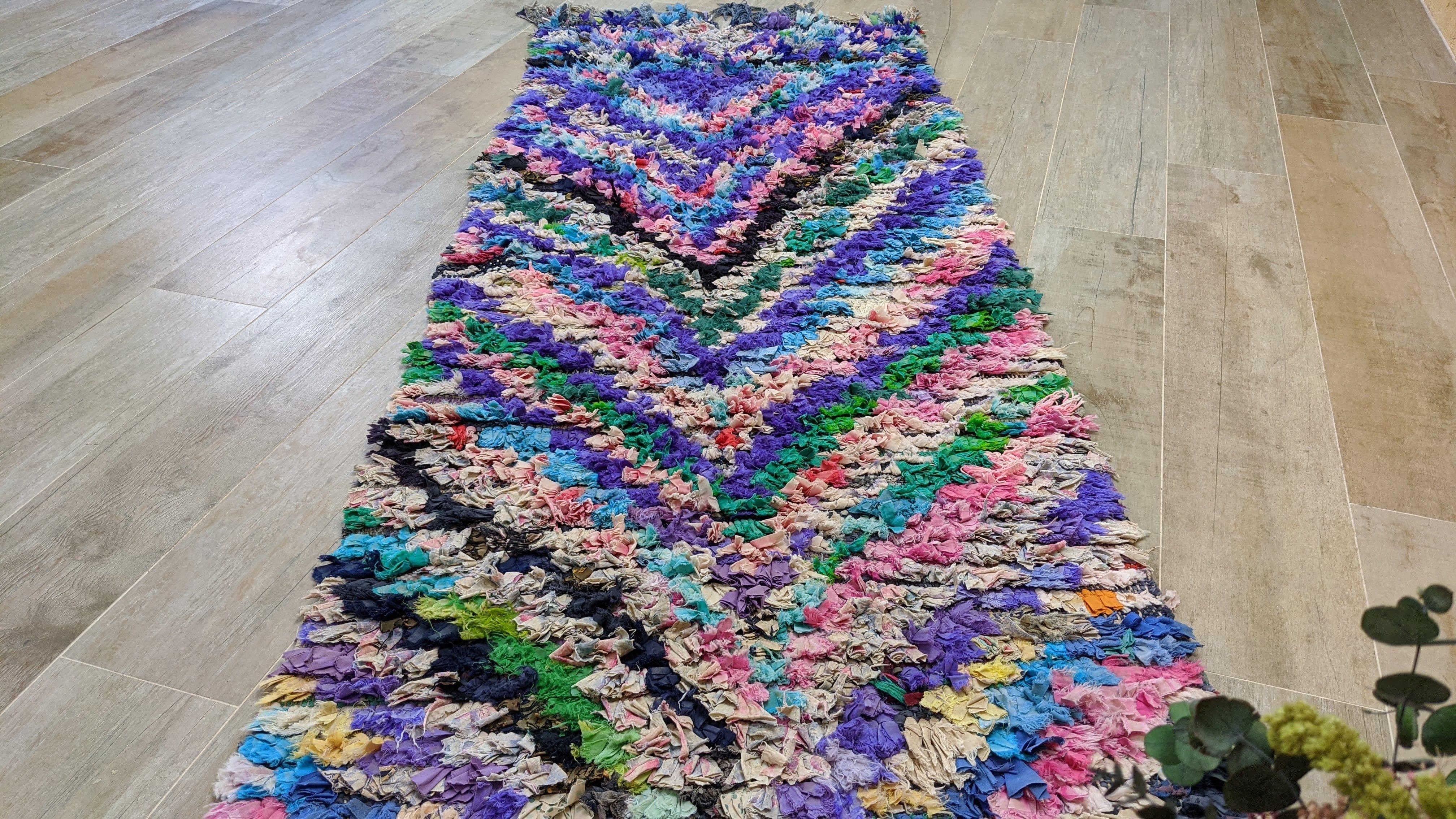 Vintage Boucherouite Rug - 295 x 85 cm || 9.68 x 2.79 feet - Image 6