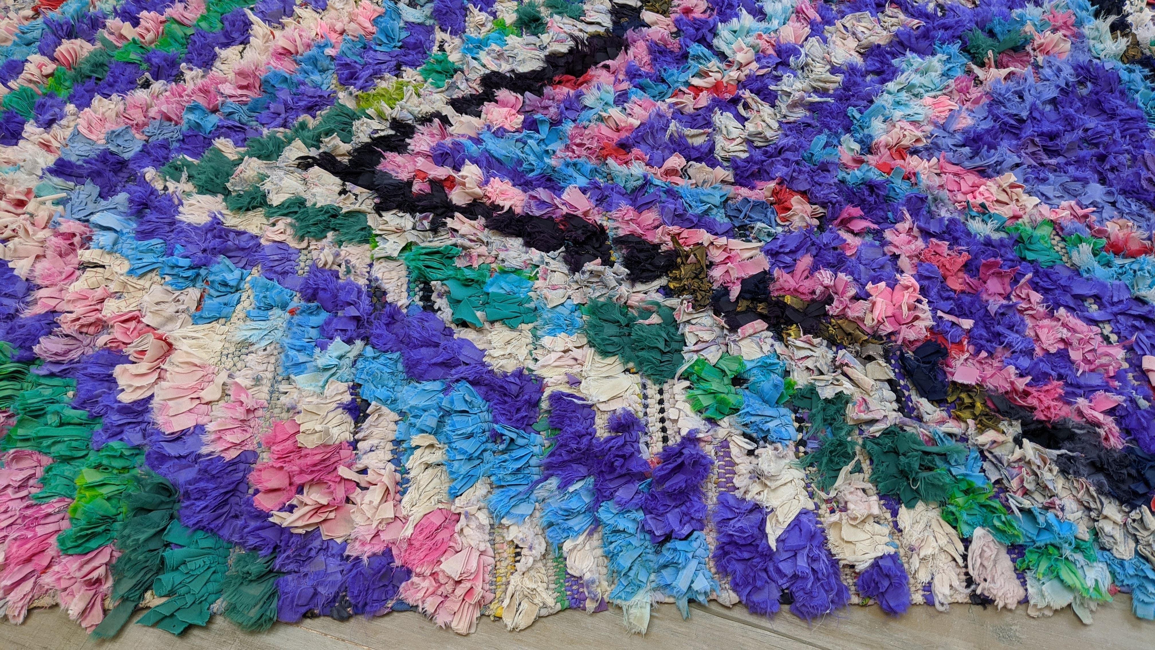 Vintage Boucherouite Rug - 295 x 85 cm || 9.68 x 2.79 feet - Image 8